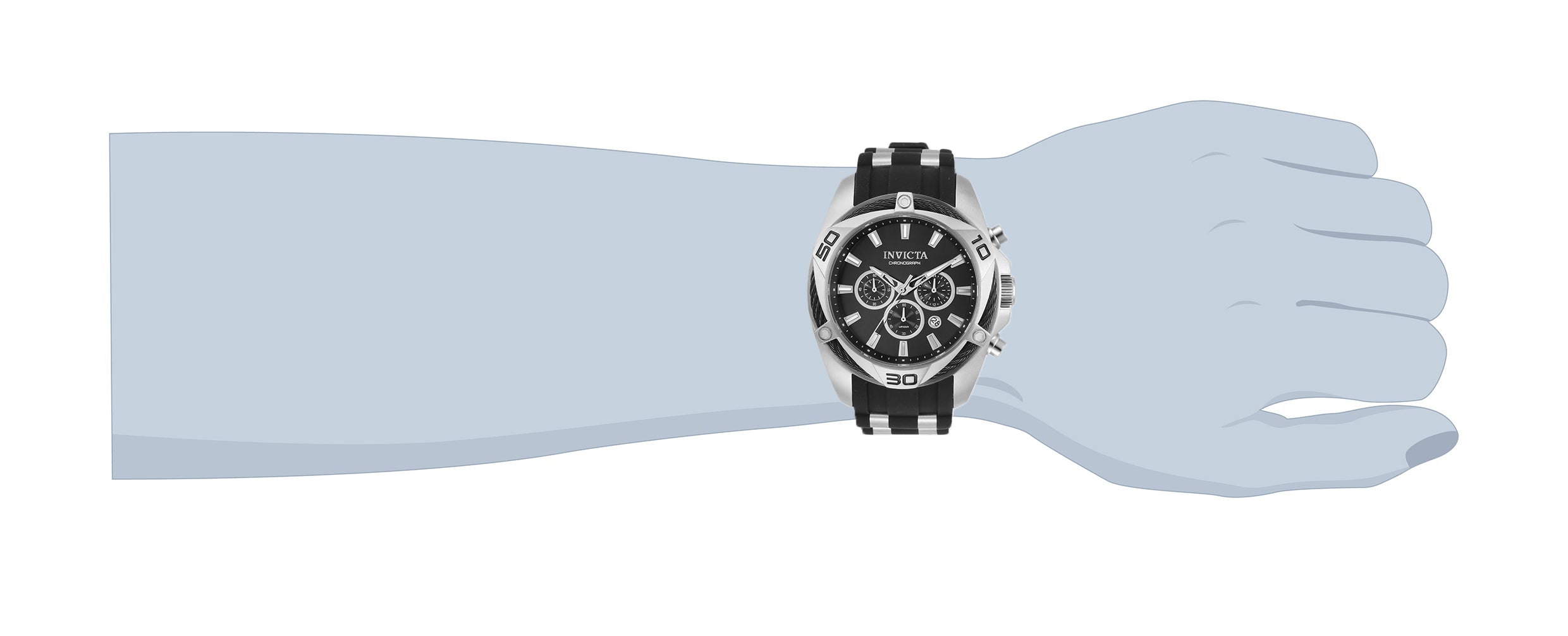 Invicta Bolt Vanguard Men's Watch - 50mm. Steel, Black (34137)