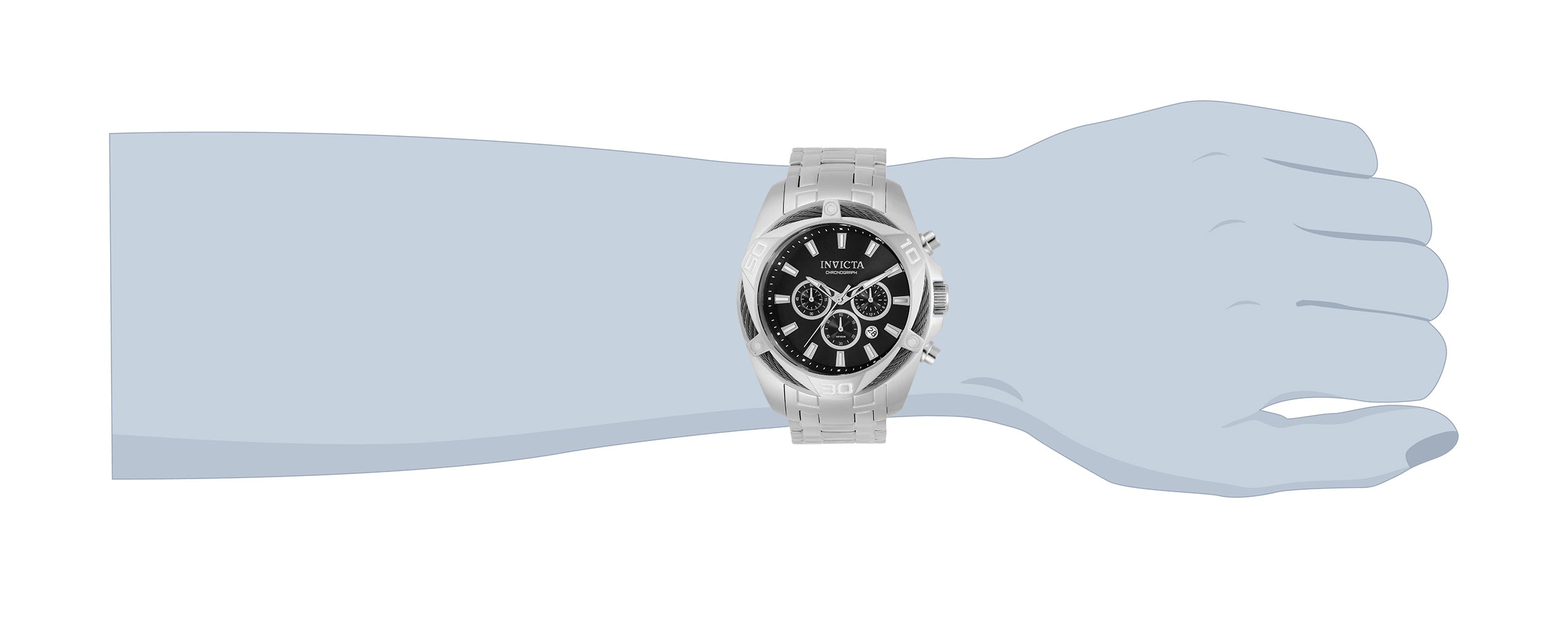 Invicta Bolt Tensora Men's Watch - 50mm, Steel (34118)