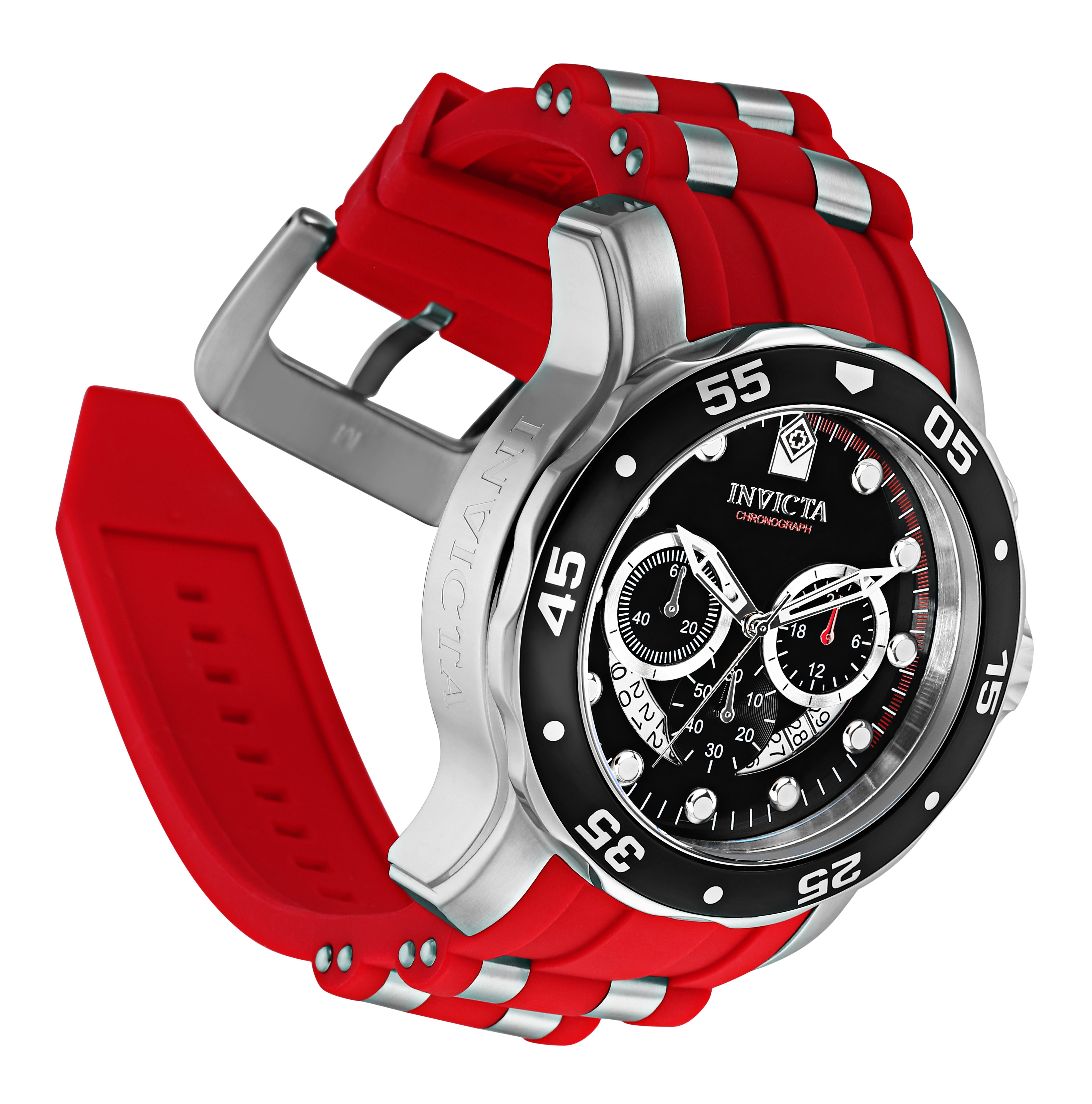 Invicta Pro Diver SCUBA Men's Watch - 48mm. Steel. Red (34009)