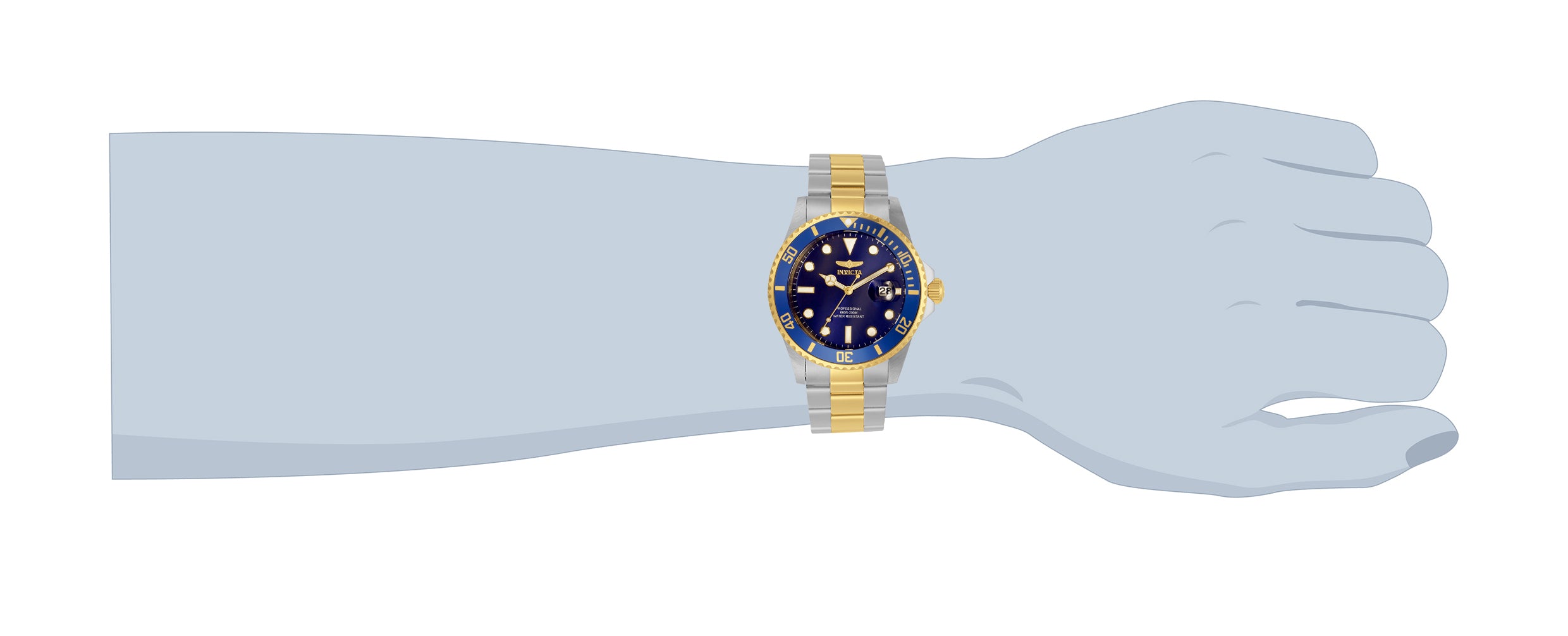 Invicta Pro Diver Men's Watch - 42mm, Steel, Gold (33268)