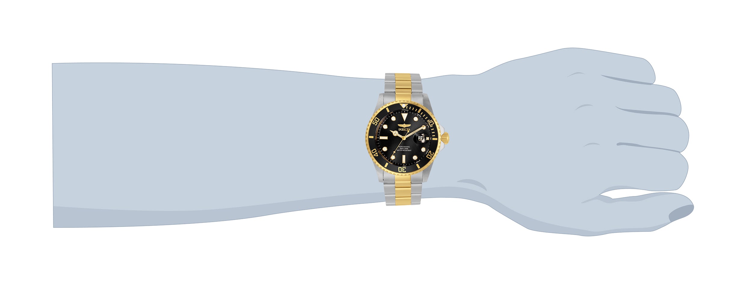 Invicta Pro Diver Men's Watch - 42mm, Steel, Gold (33269)