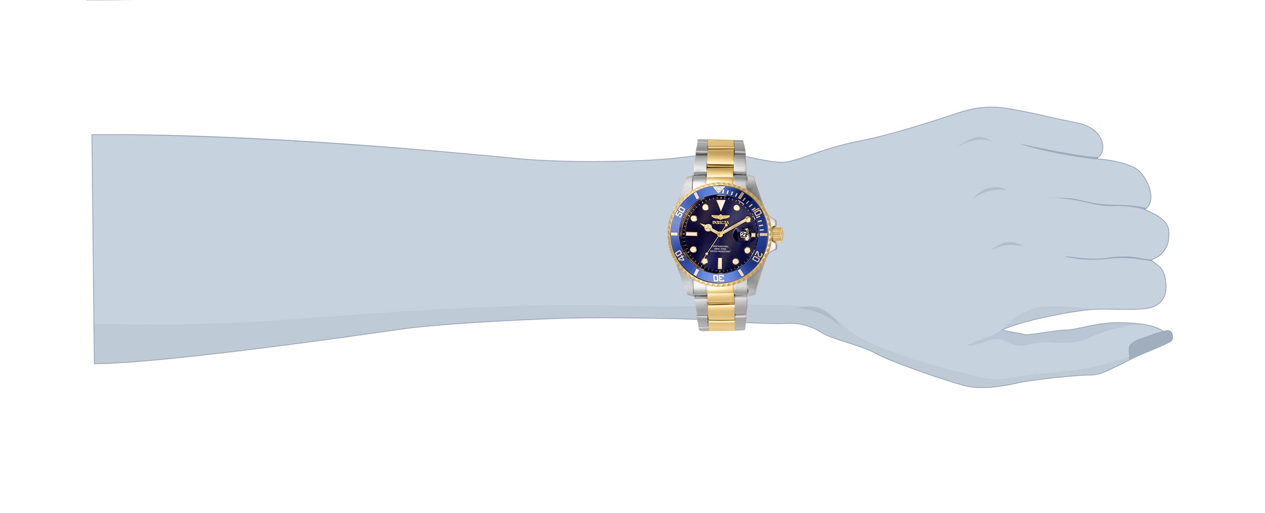 Invicta Pro Diver Vastis Unisex Watch - 38mm, Steel, Gold (33274)