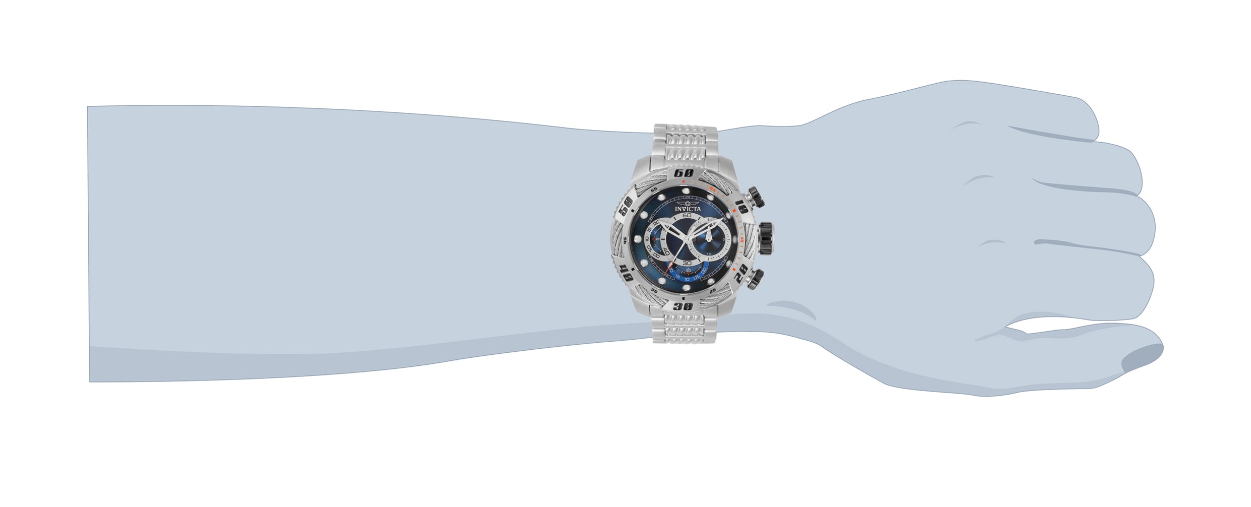 Invicta Speedway Finish Line Men's Watch - 50mm. Steel (34159)