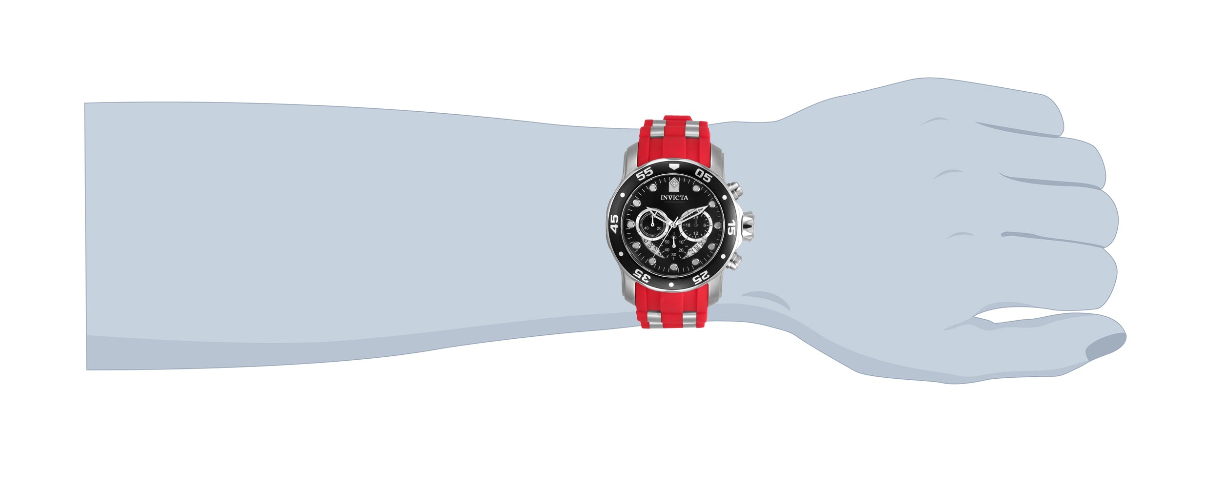 Invicta Pro Diver SCUBA Men's Watch - 48mm. Steel. Red (34009)