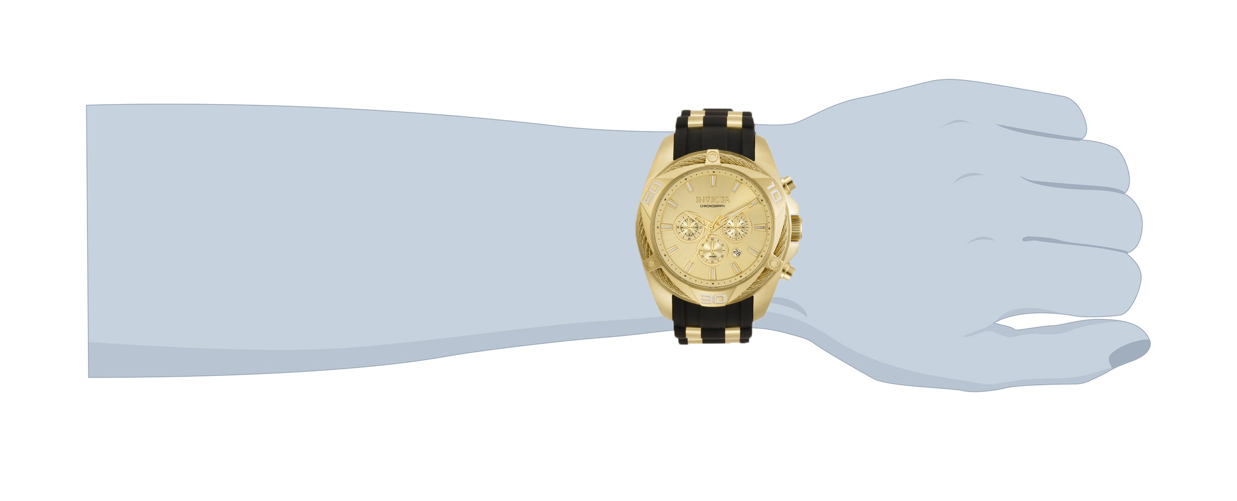 Invicta Bolt Vanguard Men's Watch - 50mm. Gold, Black (34142)