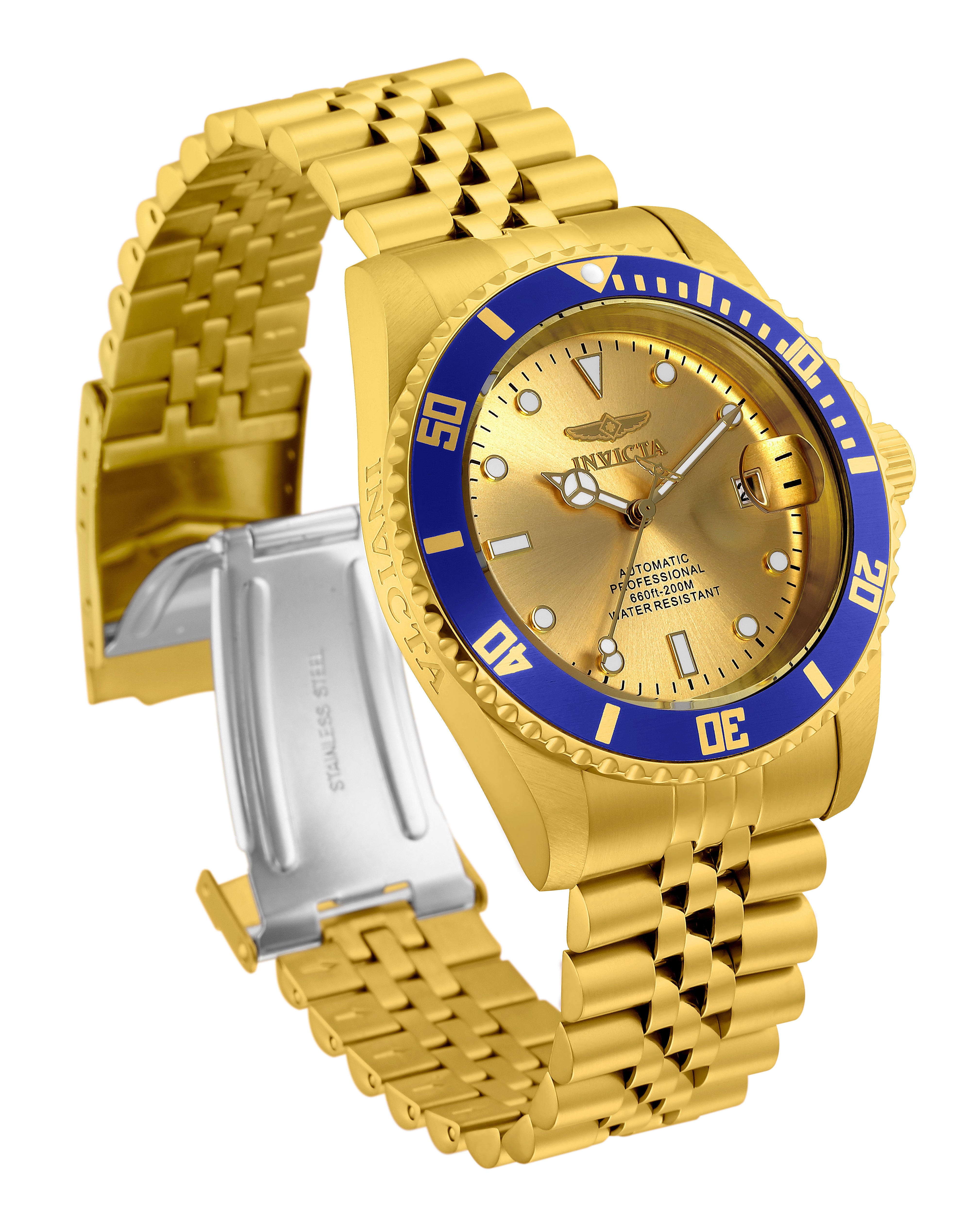 Invicta Pro Diver Navigator Automatic Men's Watch - 42mm. Gold (29185)