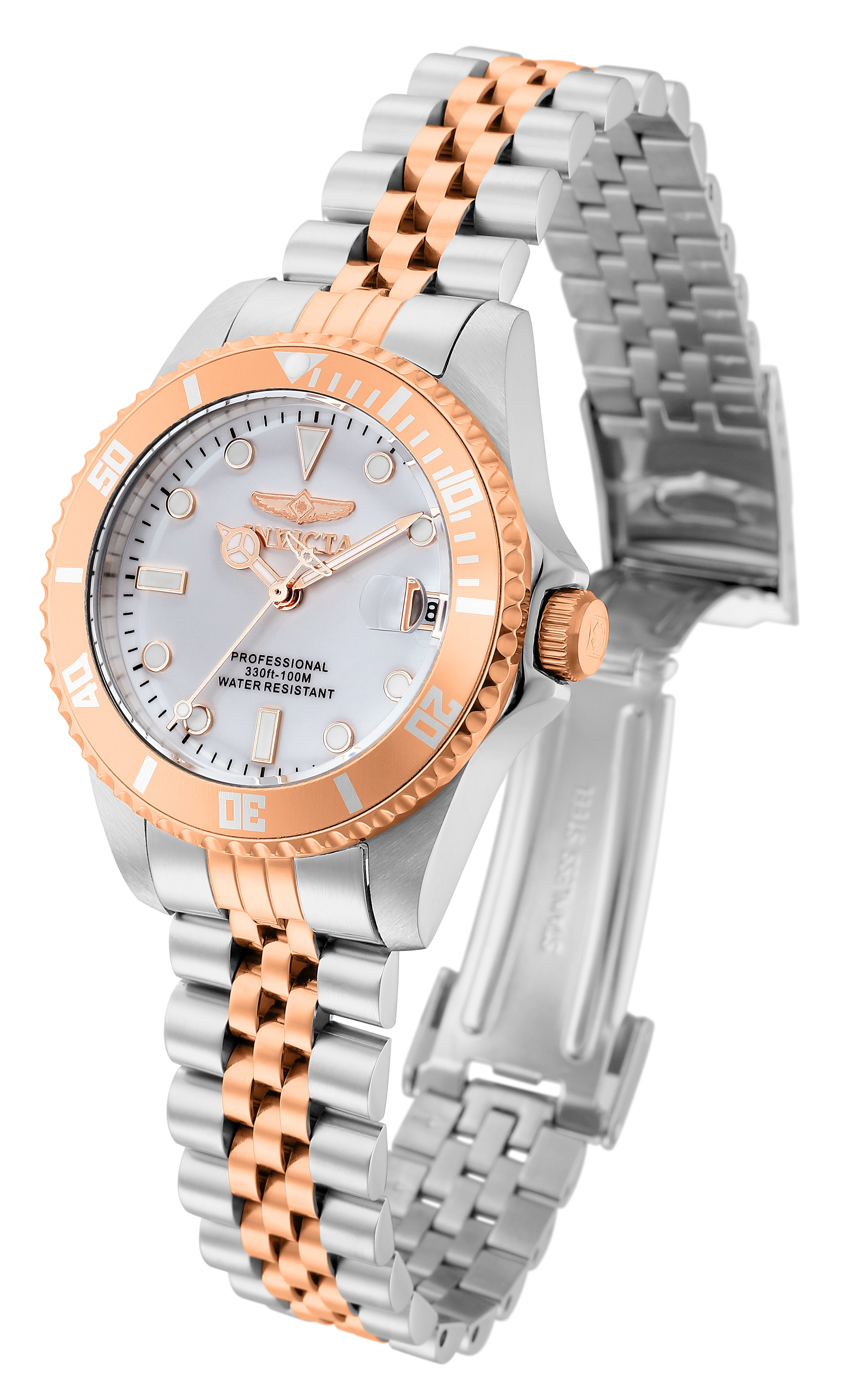 Invicta Pro Diver Women's Watch - 34mm, Steel, Rose Gold (29193)
