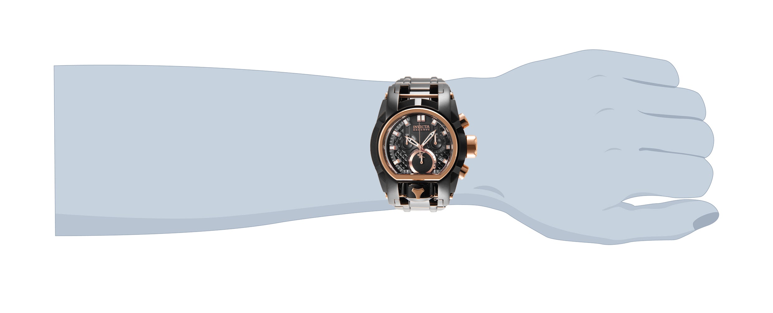 Invicta Reserve Bolt Zeus Magnum Swiss Ronda Z60 Caliber Men's Watch - 52mm, Rose Gold, Black (33314)