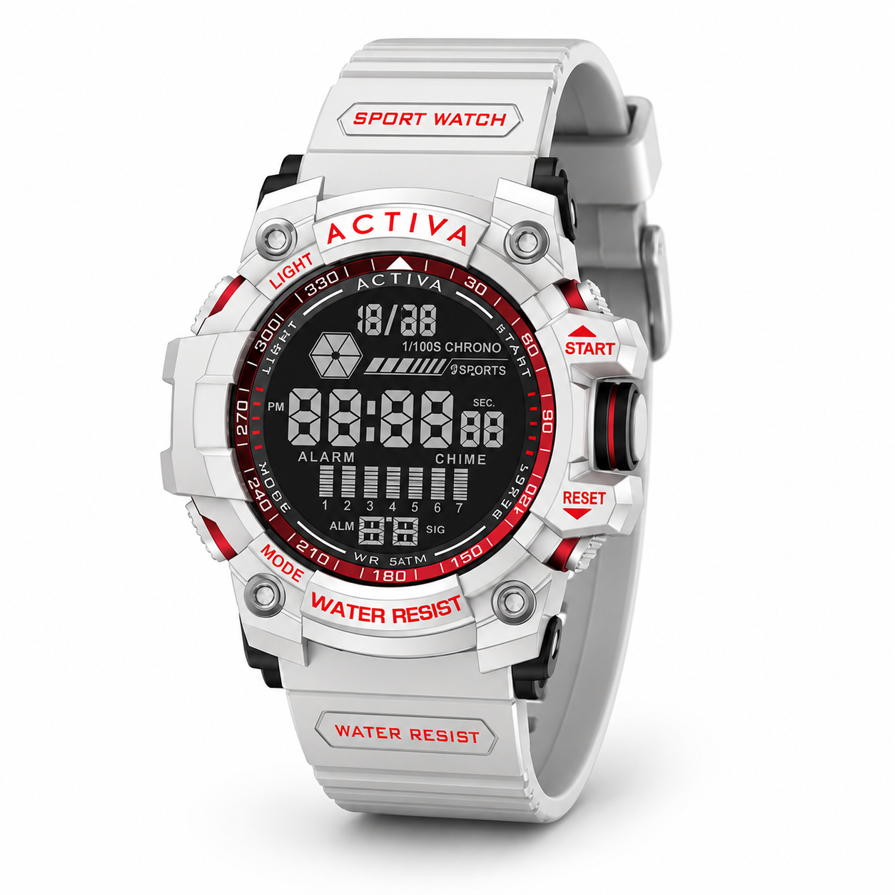 Activa X Invicta Digital Men's Watch - 56mm. White (ACW8020-012)