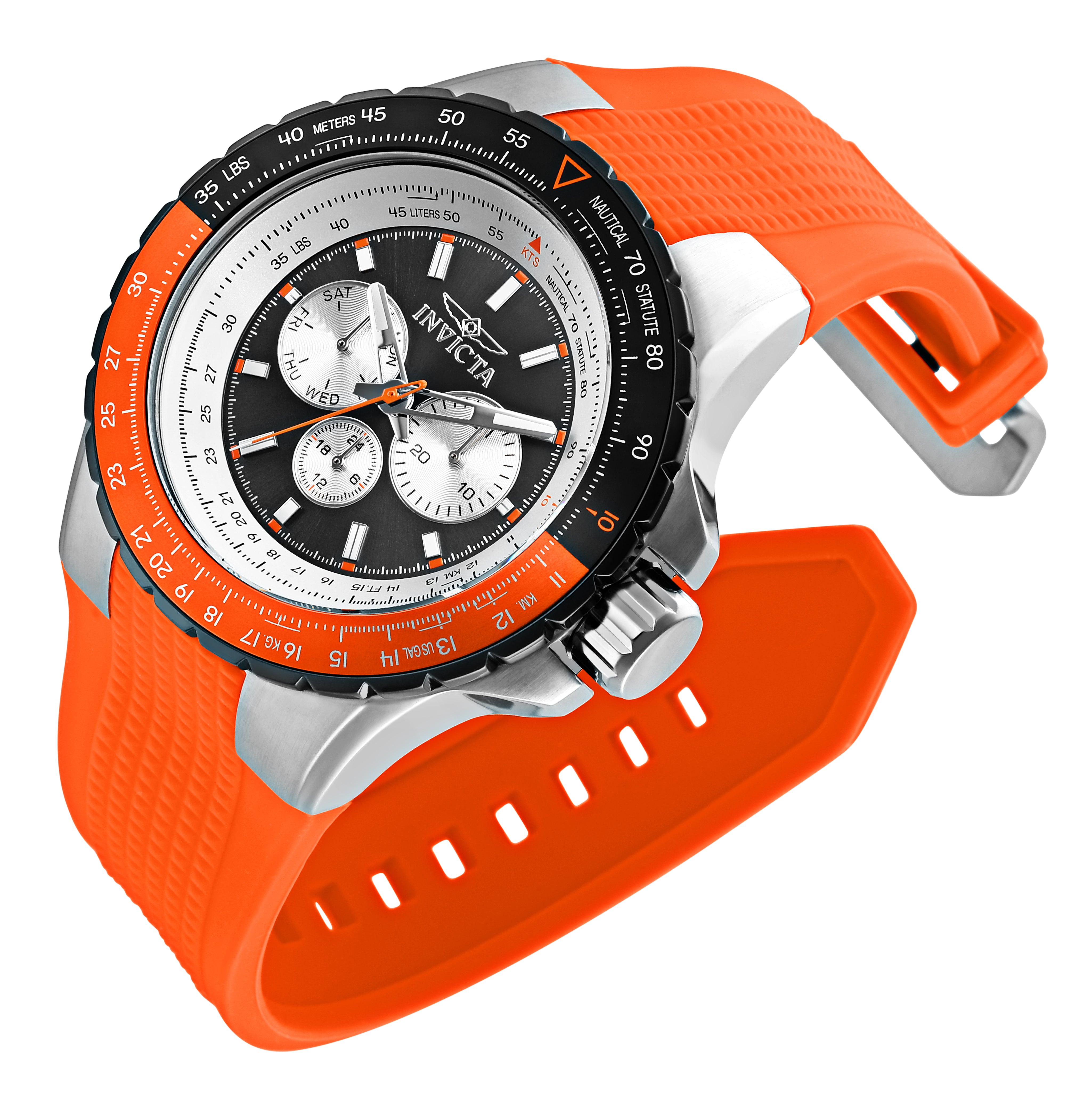 Invicta Aviator Skyshock Men's Watch - 50mm. Orange (33035)