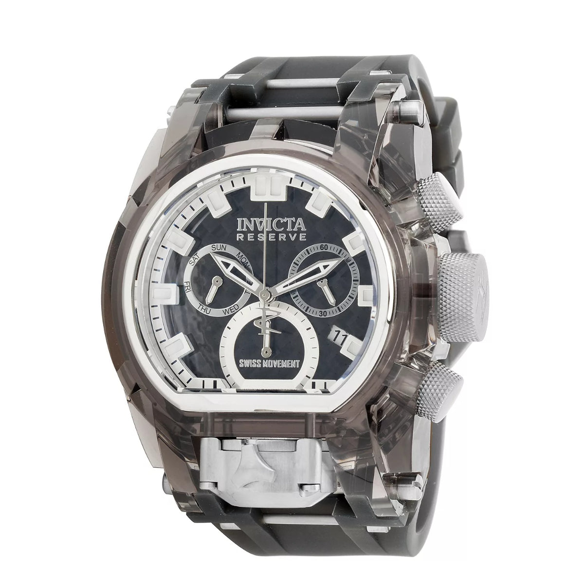 #1 LIMITED EDITION - Invicta Anatomic Bolt Zeus Magnum Swiss Ronda Z60 Caliber Men's Watch - 52mm, Steel, Black, with Interchangeable Strap (33148-N1)