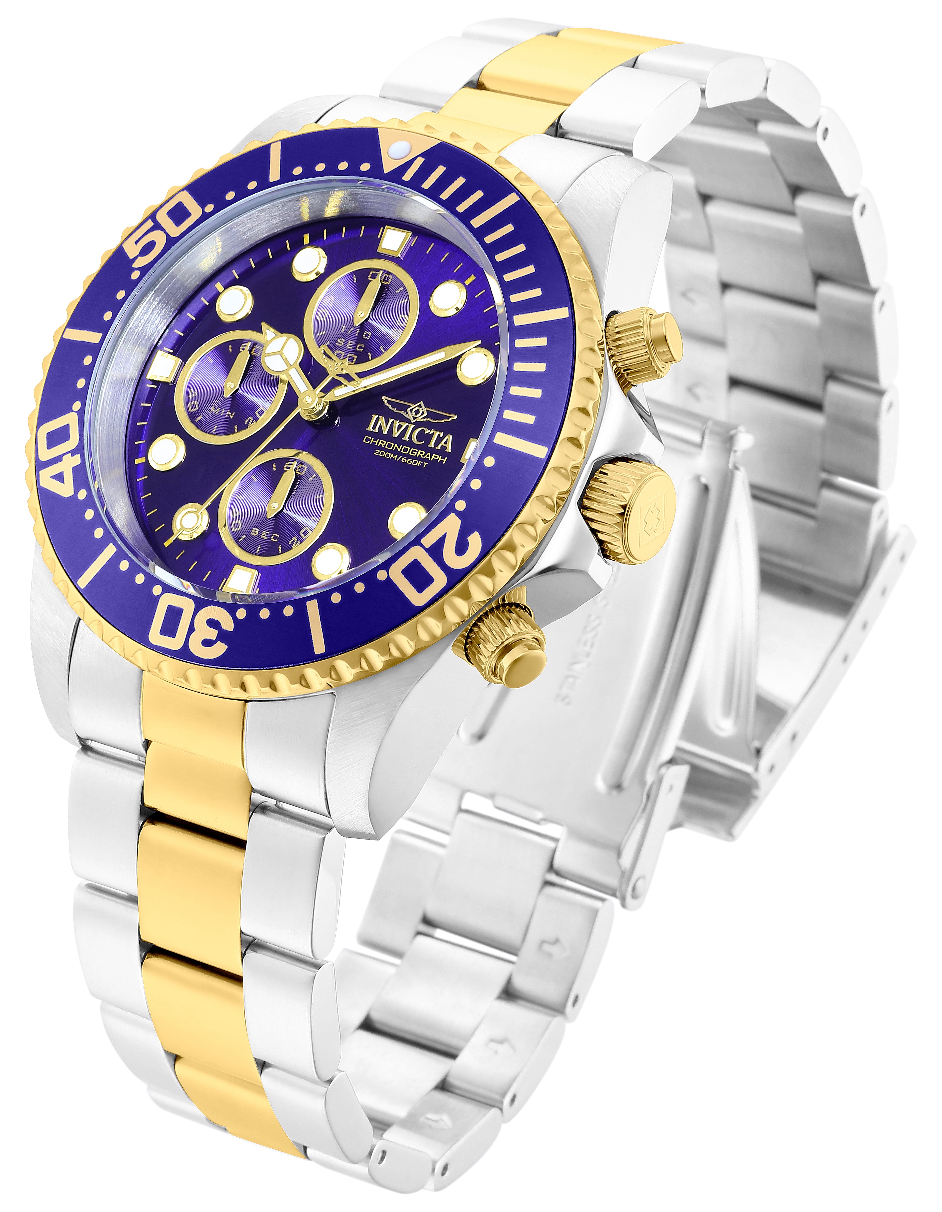 Invicta Pro Diver Men's Watch - 43mm, Steel, Gold (1773)