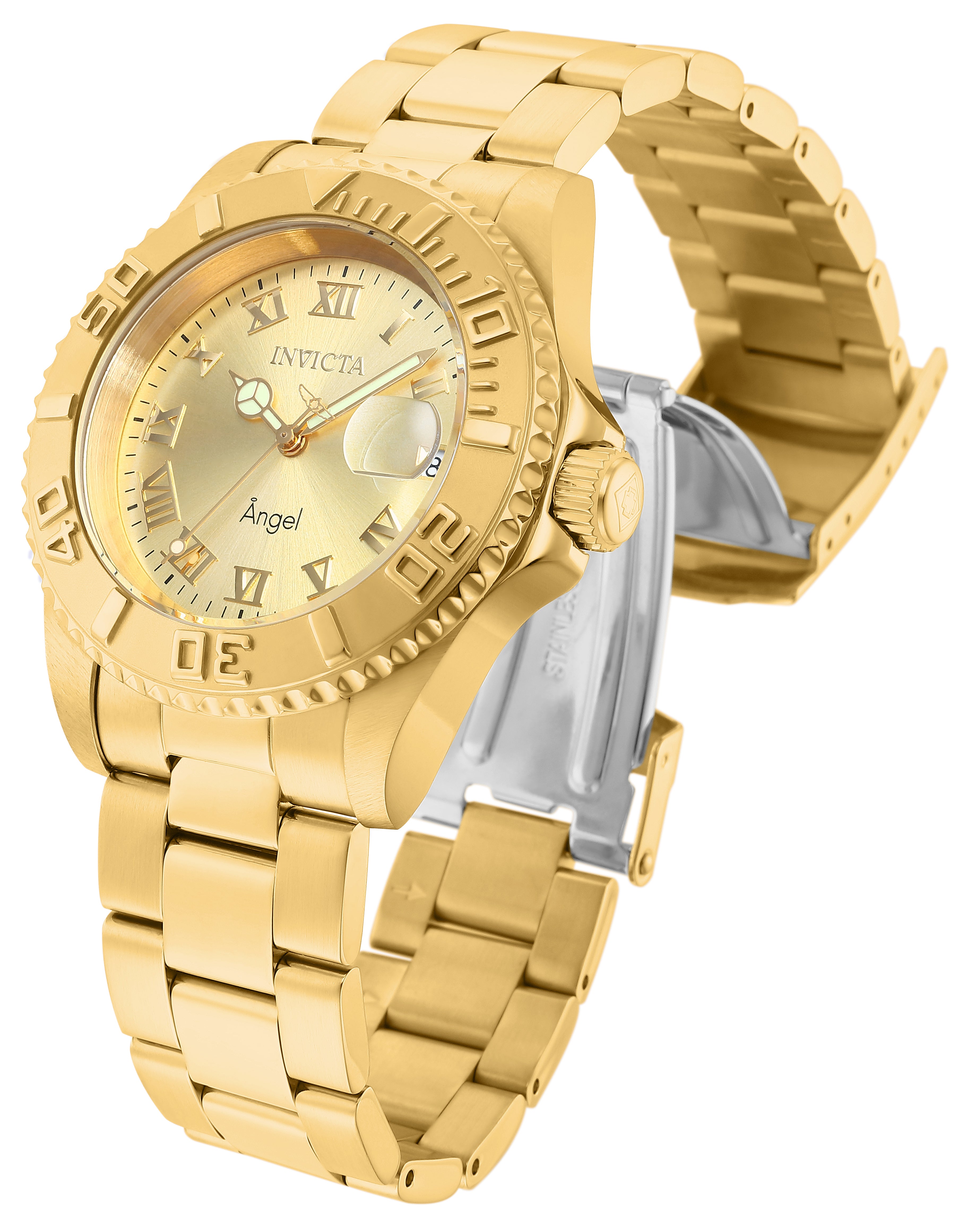 Invicta Angel Aureborne Swiss Ronda 515 Caliber Women's Watch - 40mm. Gold (14321)