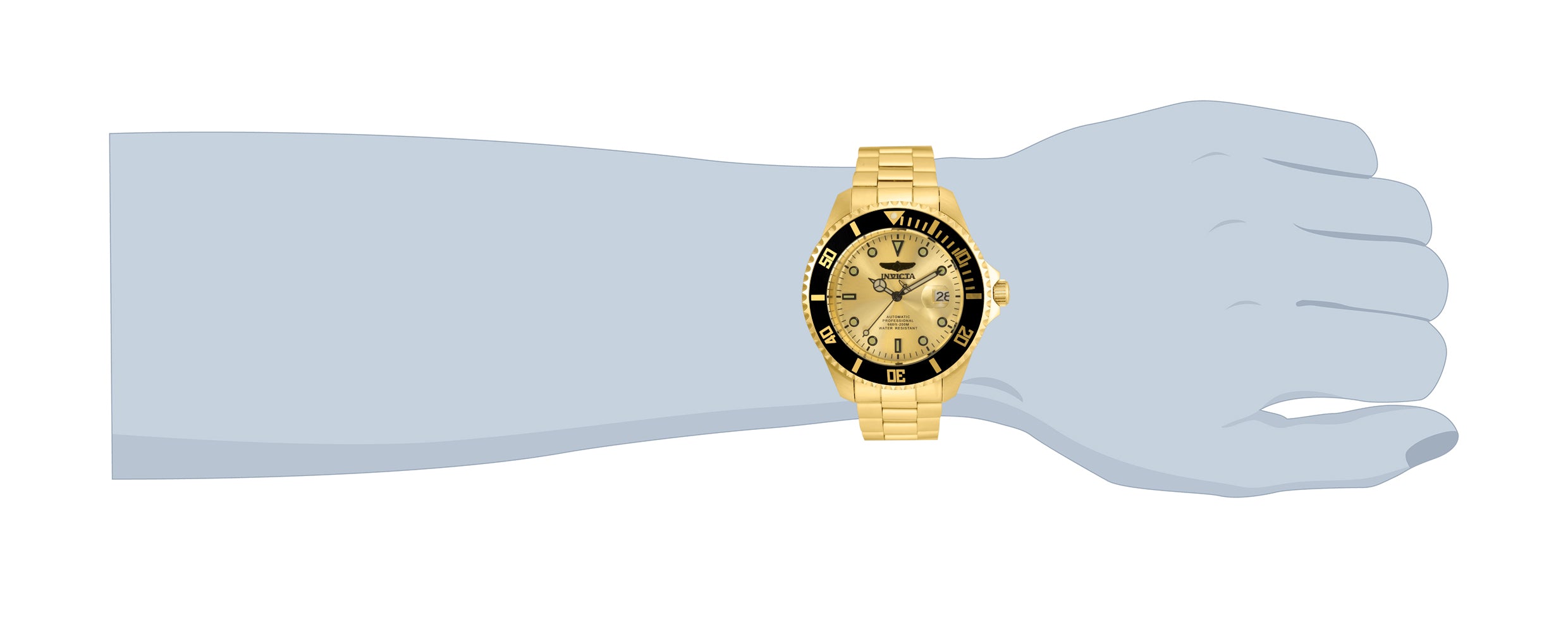 Invicta Grand Diver Solemnis Automatic Men's Watch - 47mm, Gold (35723)