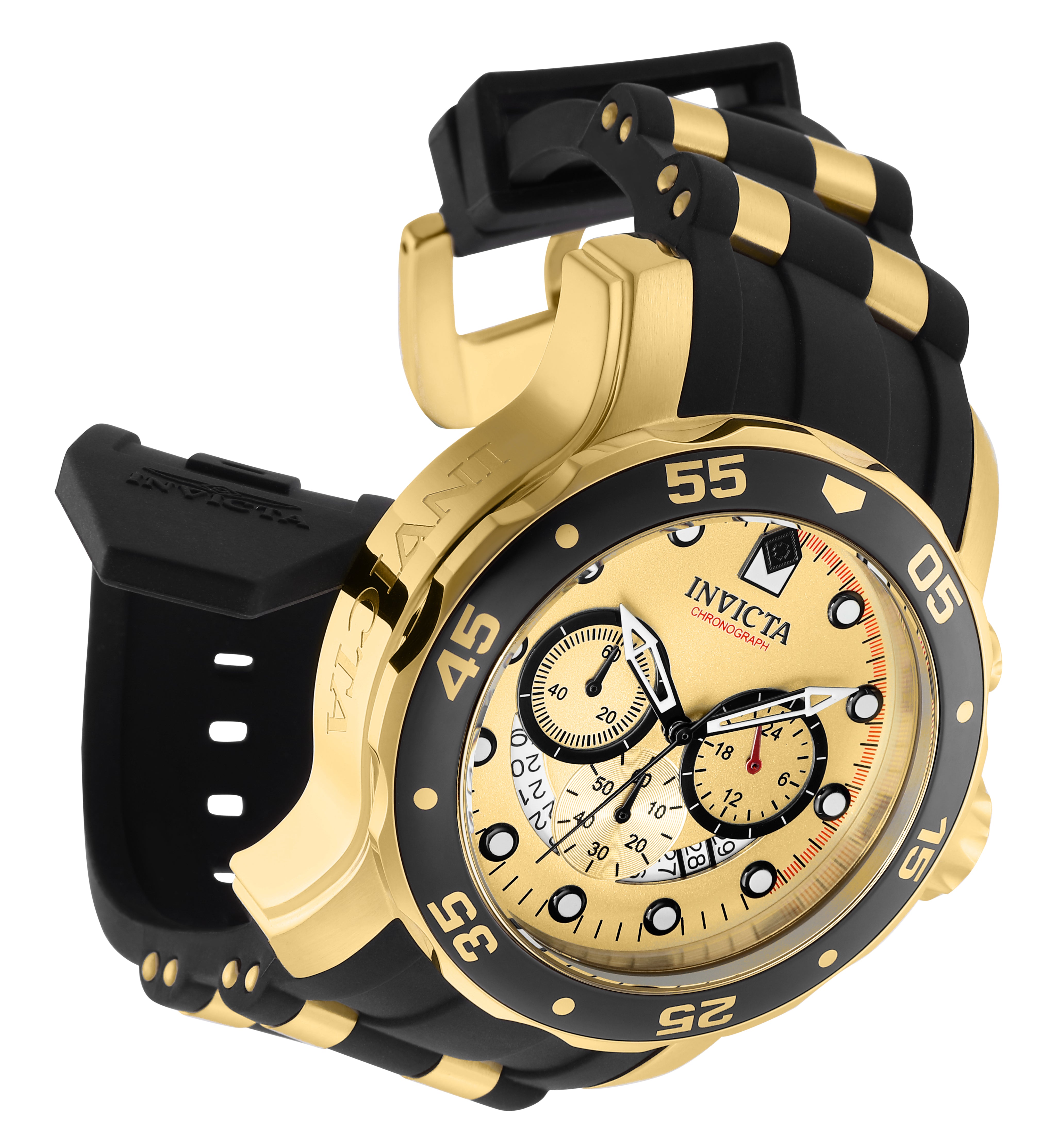 Invicta Pro Diver SCUBA Men's Watch - 48mm. Gold, Black (17566)
