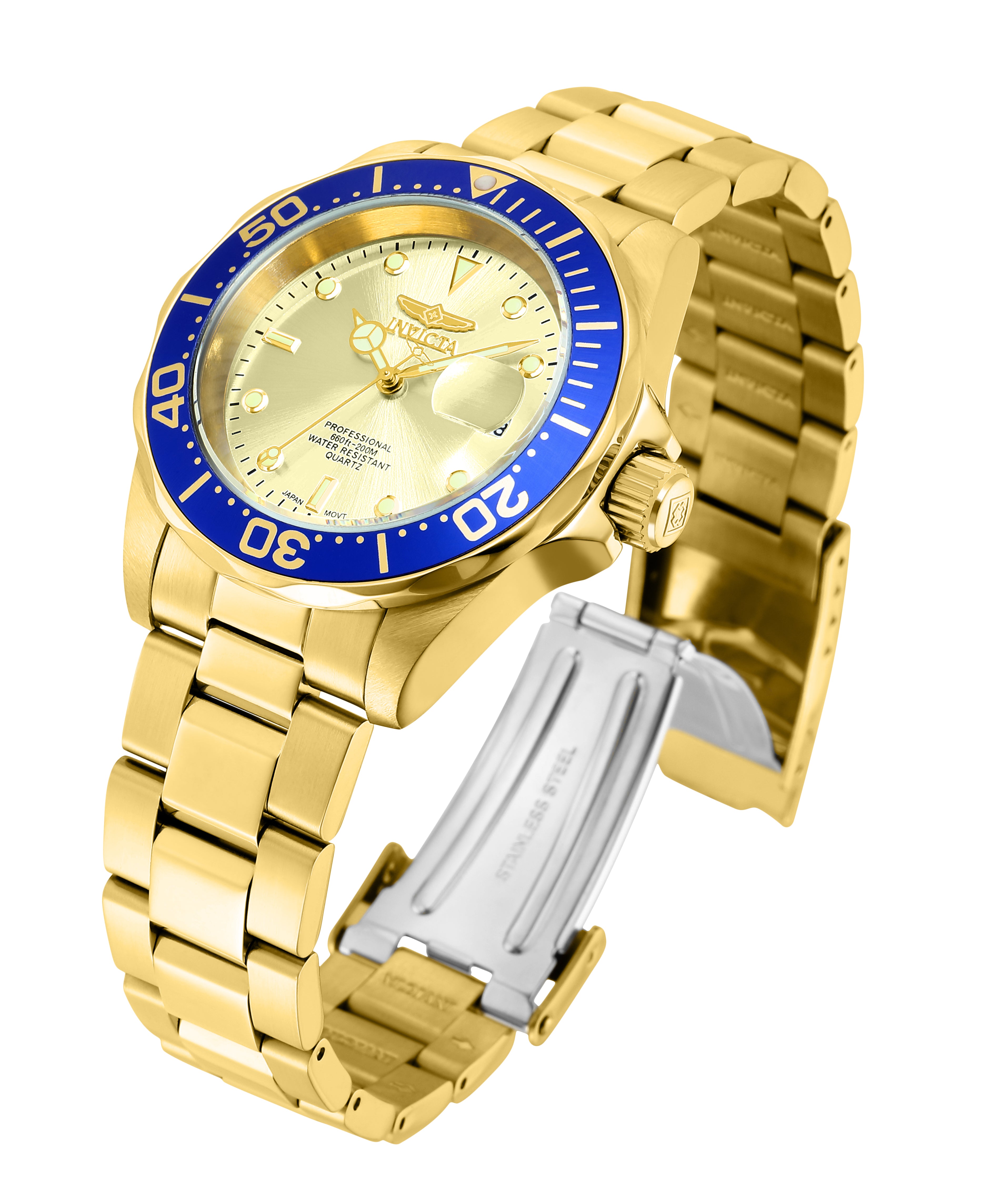 Invicta Pro Diver Men's Watch - 40mm. Gold (14124)