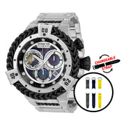 Invicta Reserve Herc Swiss Ronda Z60 Caliber Men's Watch w/ Mother of Pearl Dial - 53.5mm, Black, Steel with Interchangeable Strap (33709S)