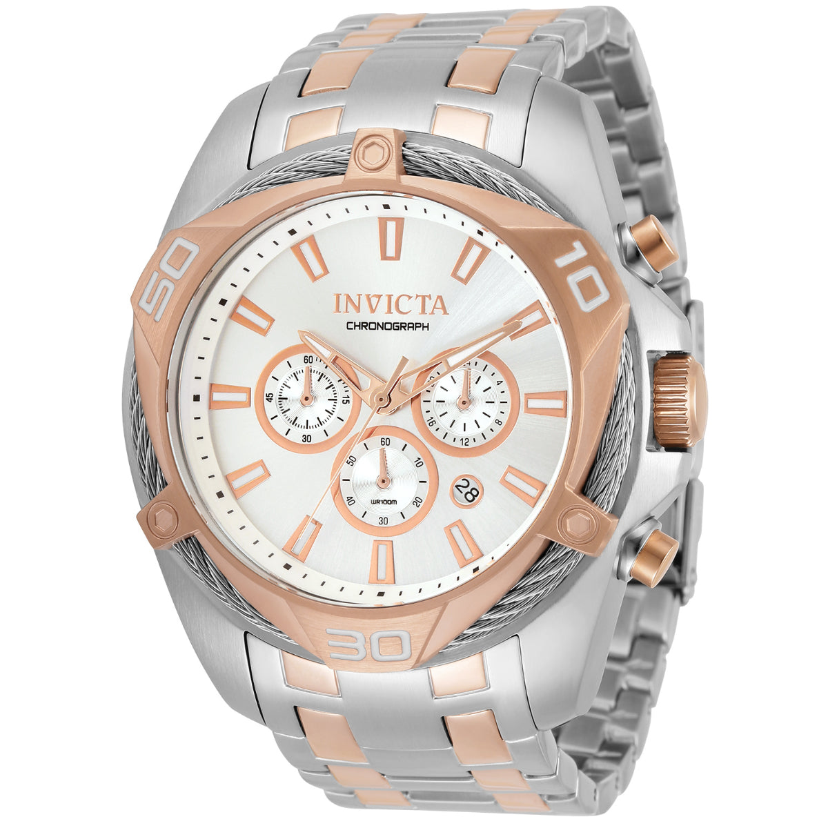 Invicta Bolt Tensora Men's Watch - 50mm, Steel, Rose Gold (ZG-34134)