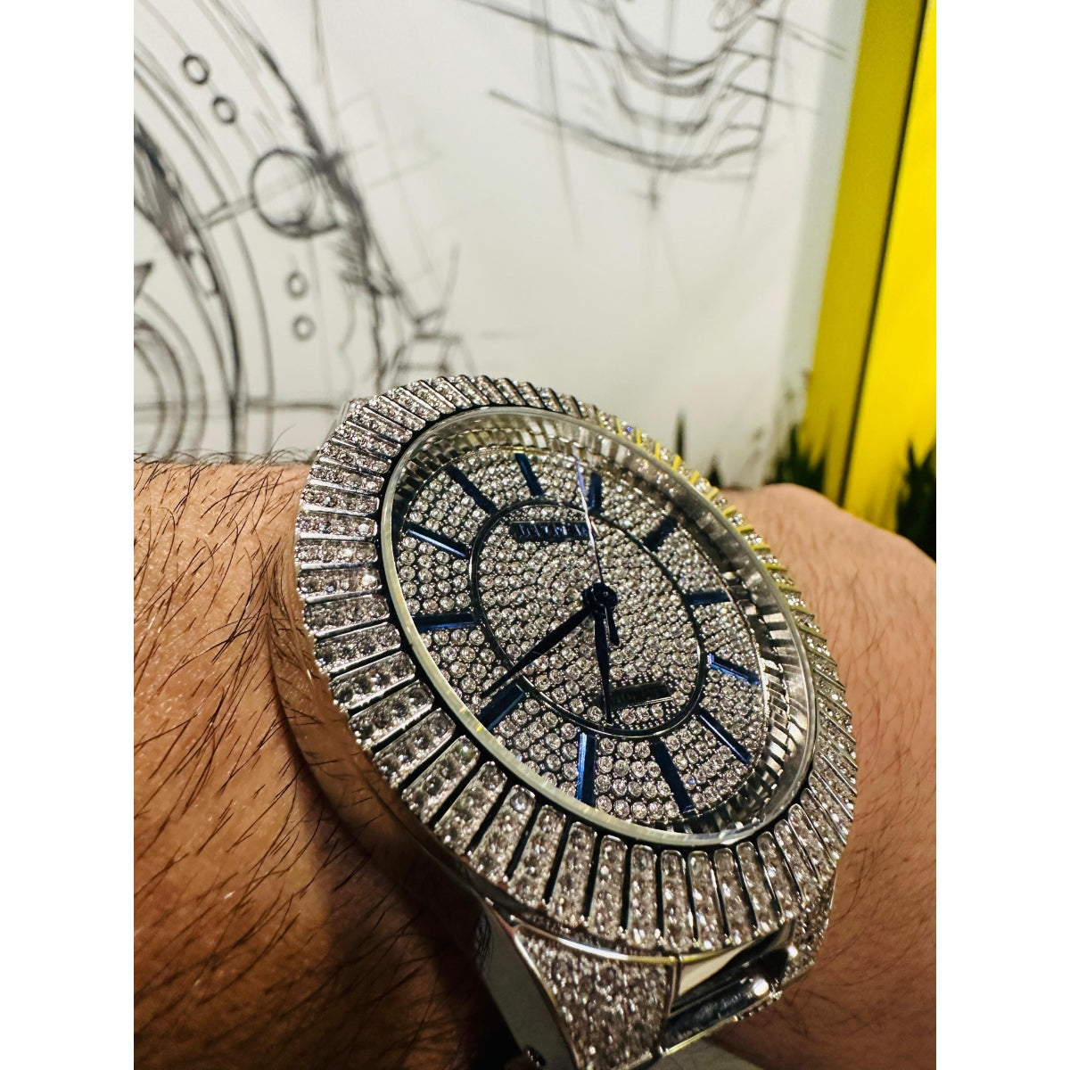 Invicta Specialty Pave Crystal Automatic Men's Watch - 54mm. Steel (34586)