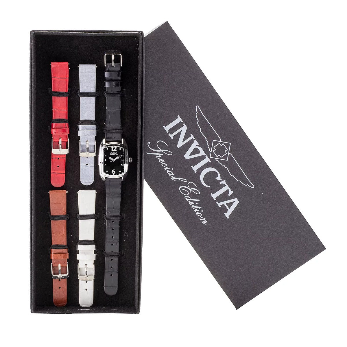 Invicta Lupah Women's Watch - 29mm, Black, Brown, White, Red, Light Blue with Interchangeable Strap (35345)
