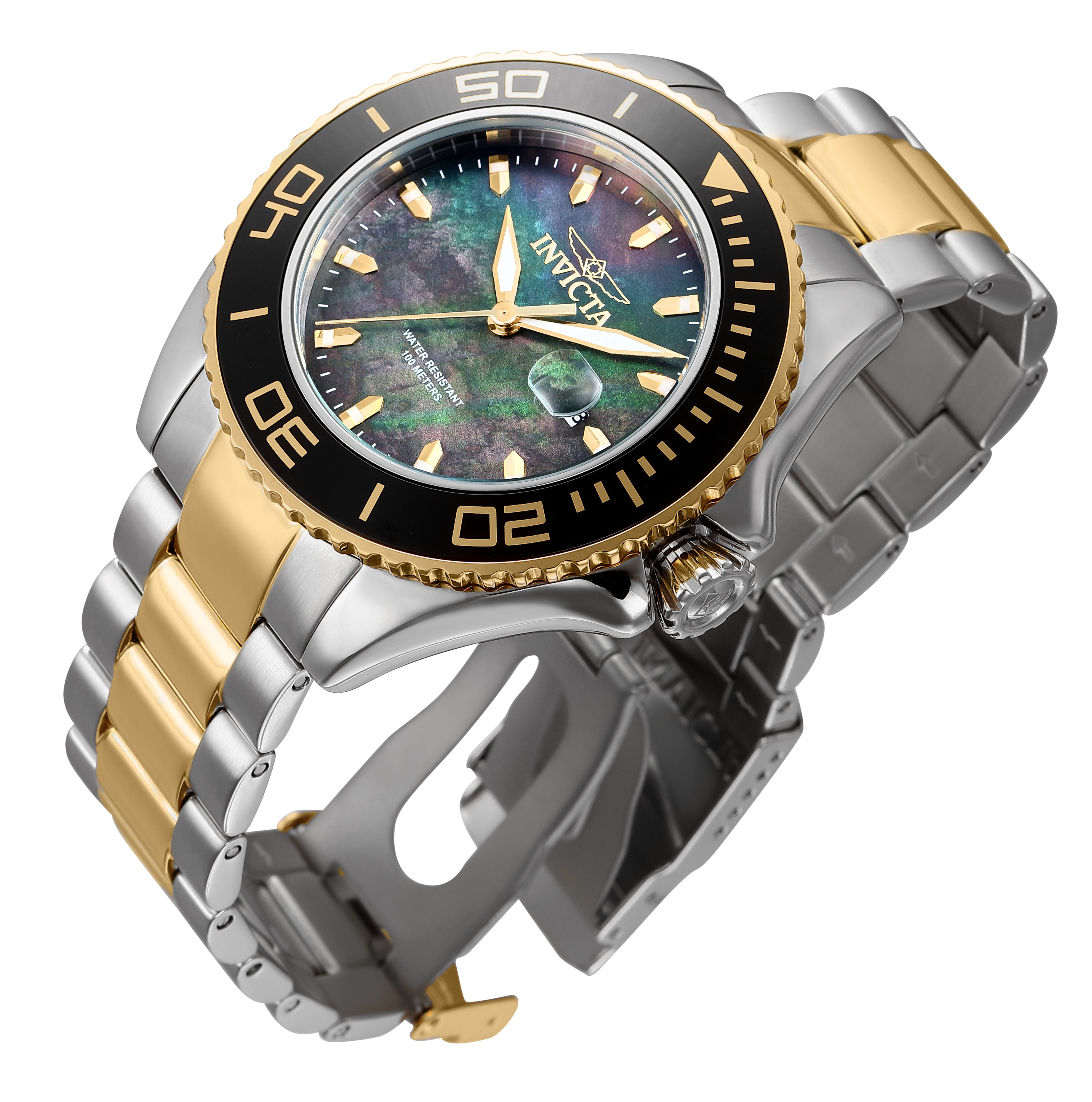 Invicta Pro Diver Men's Watch w/ Mother of Pearl Dial - 48mm, Steel, Gold (37432)
