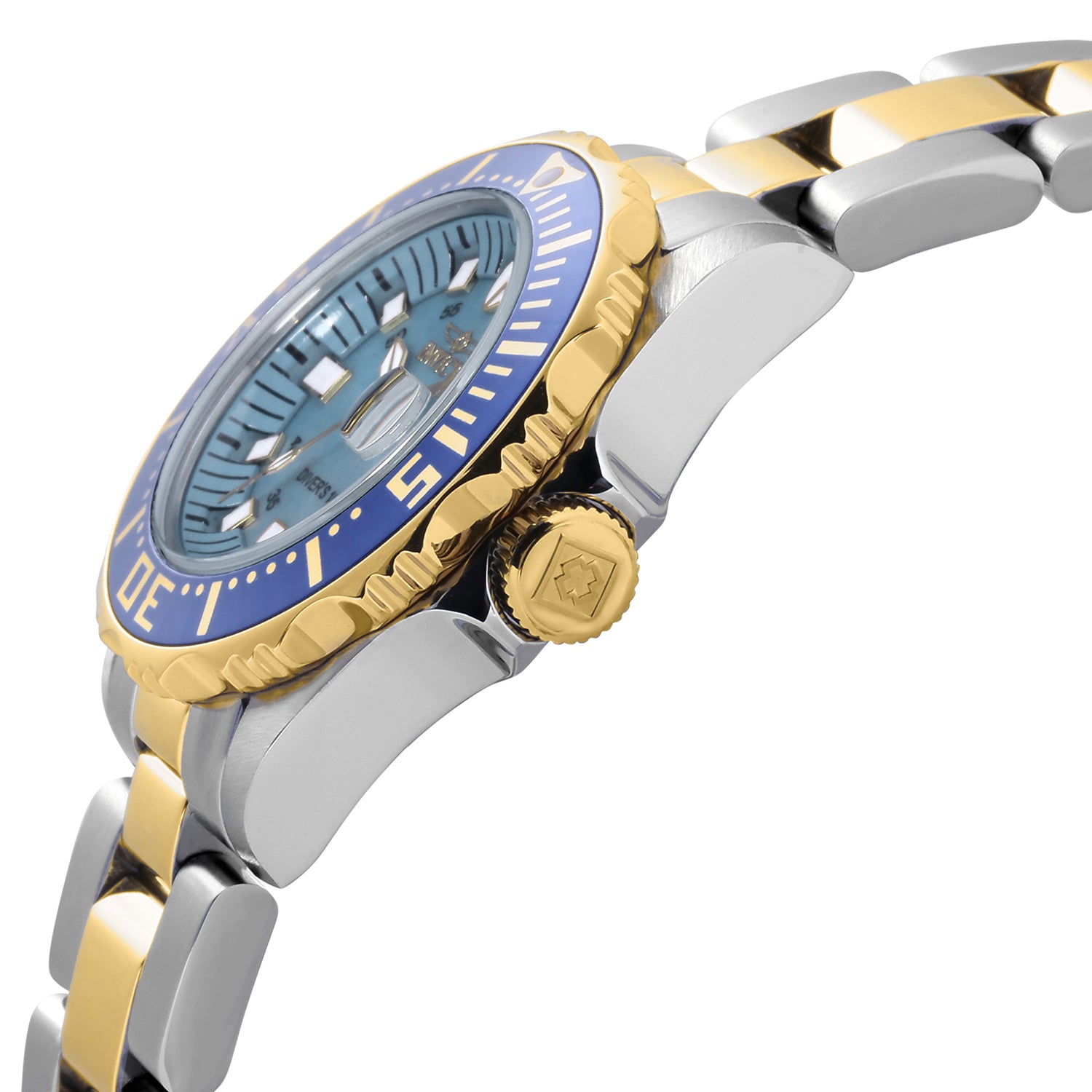 Invicta Pro Diver Swiss Ronda 585 Caliber Women's Watch w/ Mother of Pearl Dial - 30mm, Steel, Gold (2961)