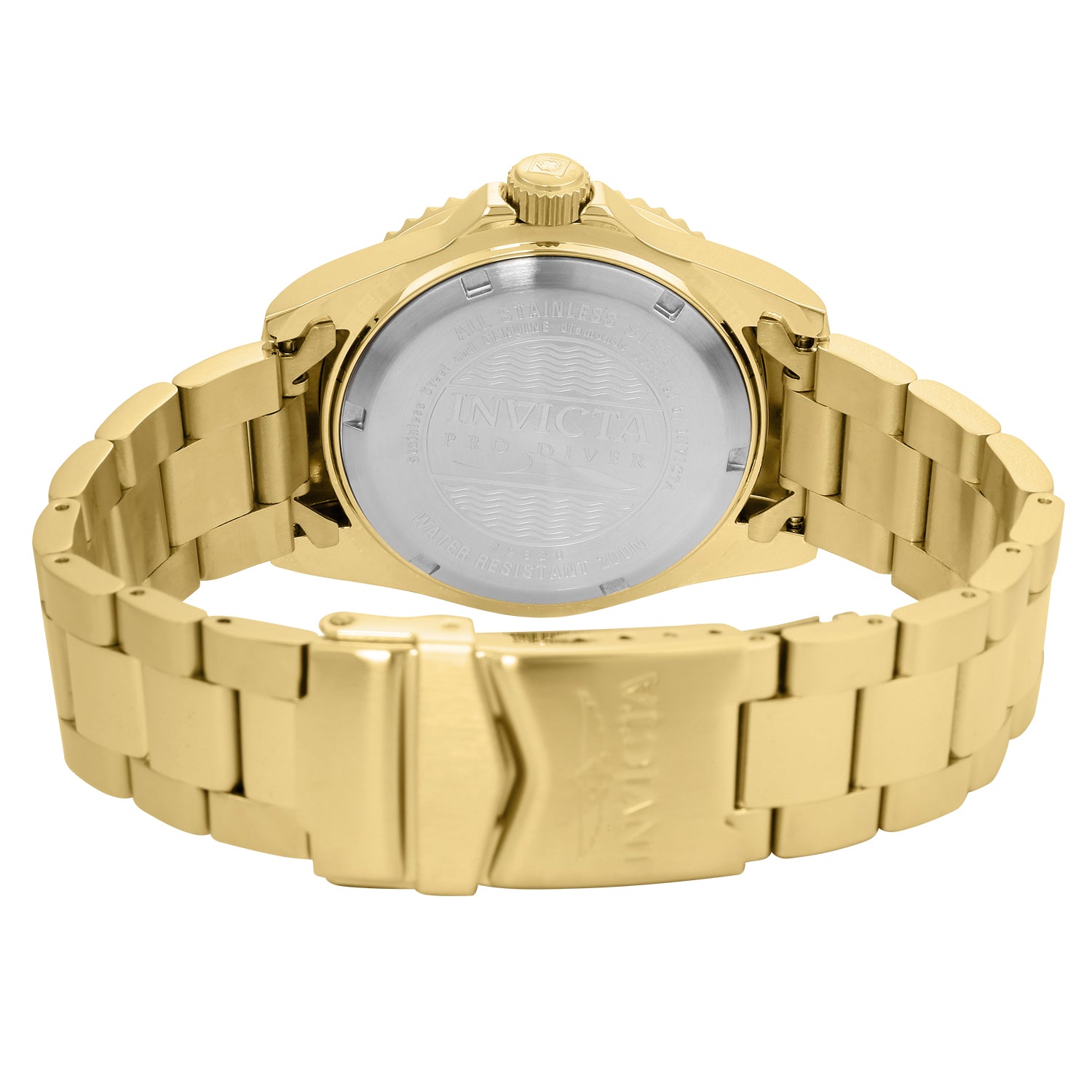 Invicta Pro Diver Crestlink 0.06 Carat Diamond Swiss Ronda 515 Caliber Men's Watch - 40mm, Gold (12820)