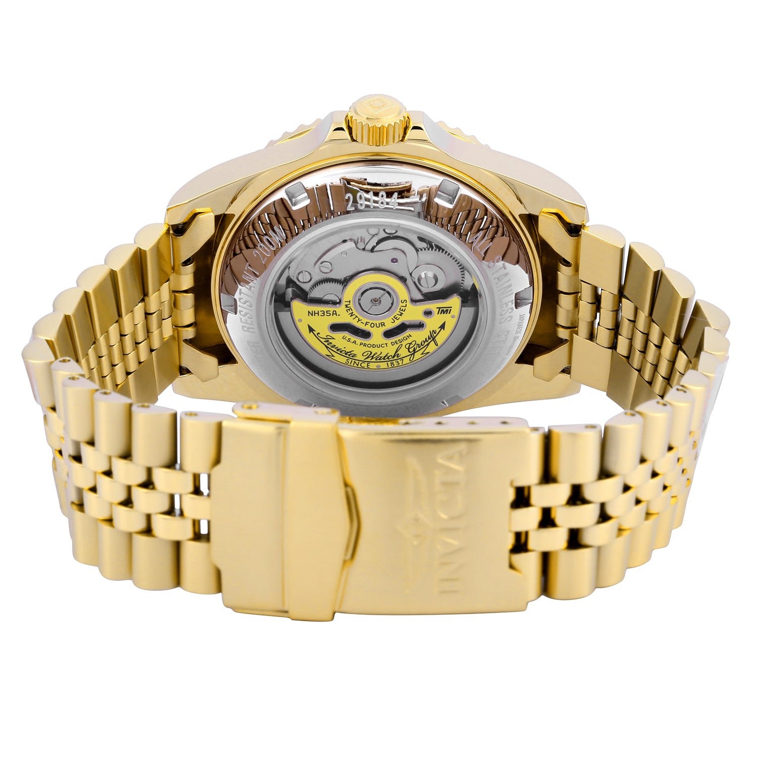 Invicta Pro Diver Navigator Automatic Men's Watch - 42mm. Gold (29184)