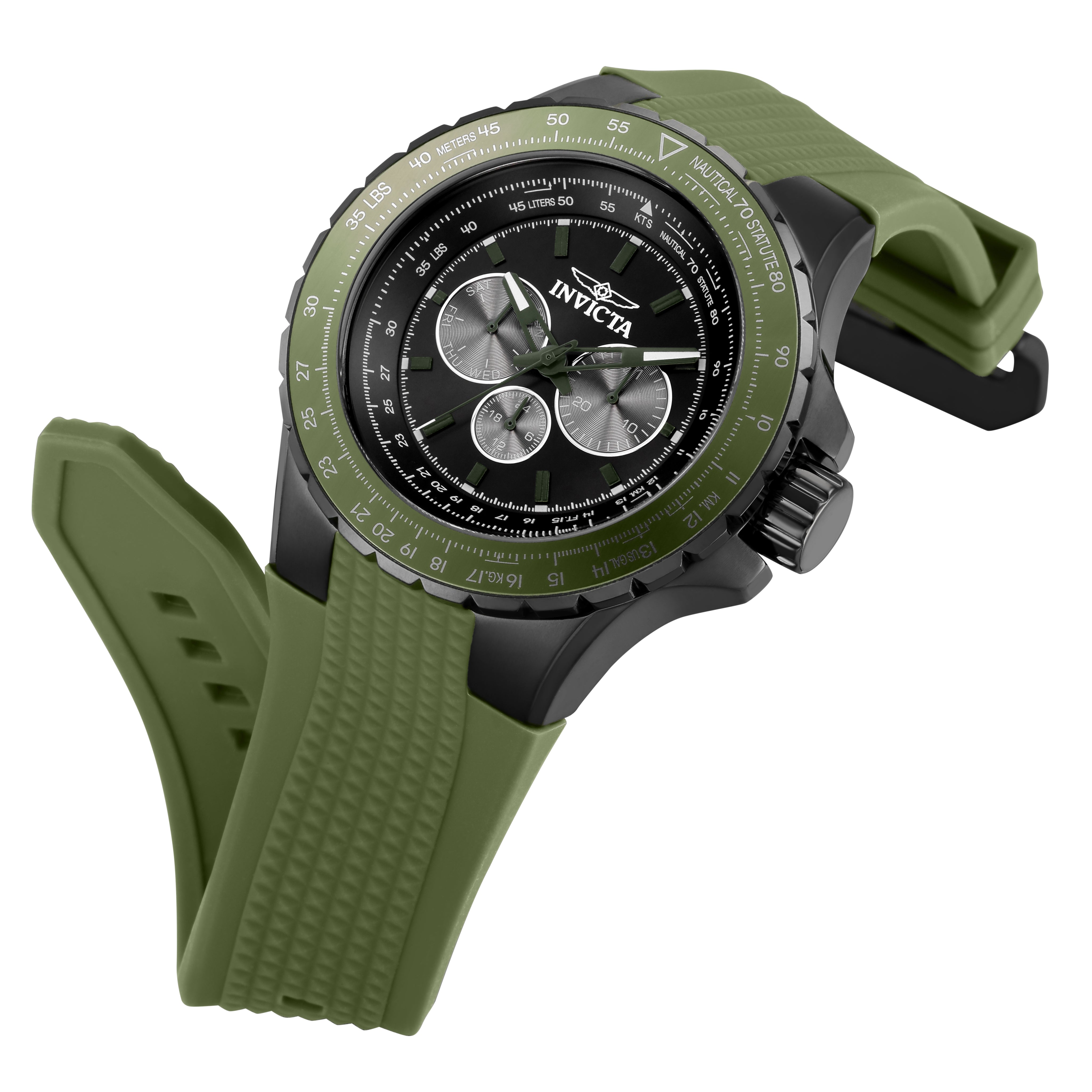 Invicta Aviator Skyshock Men's Watch - 50mm. Green (39302)