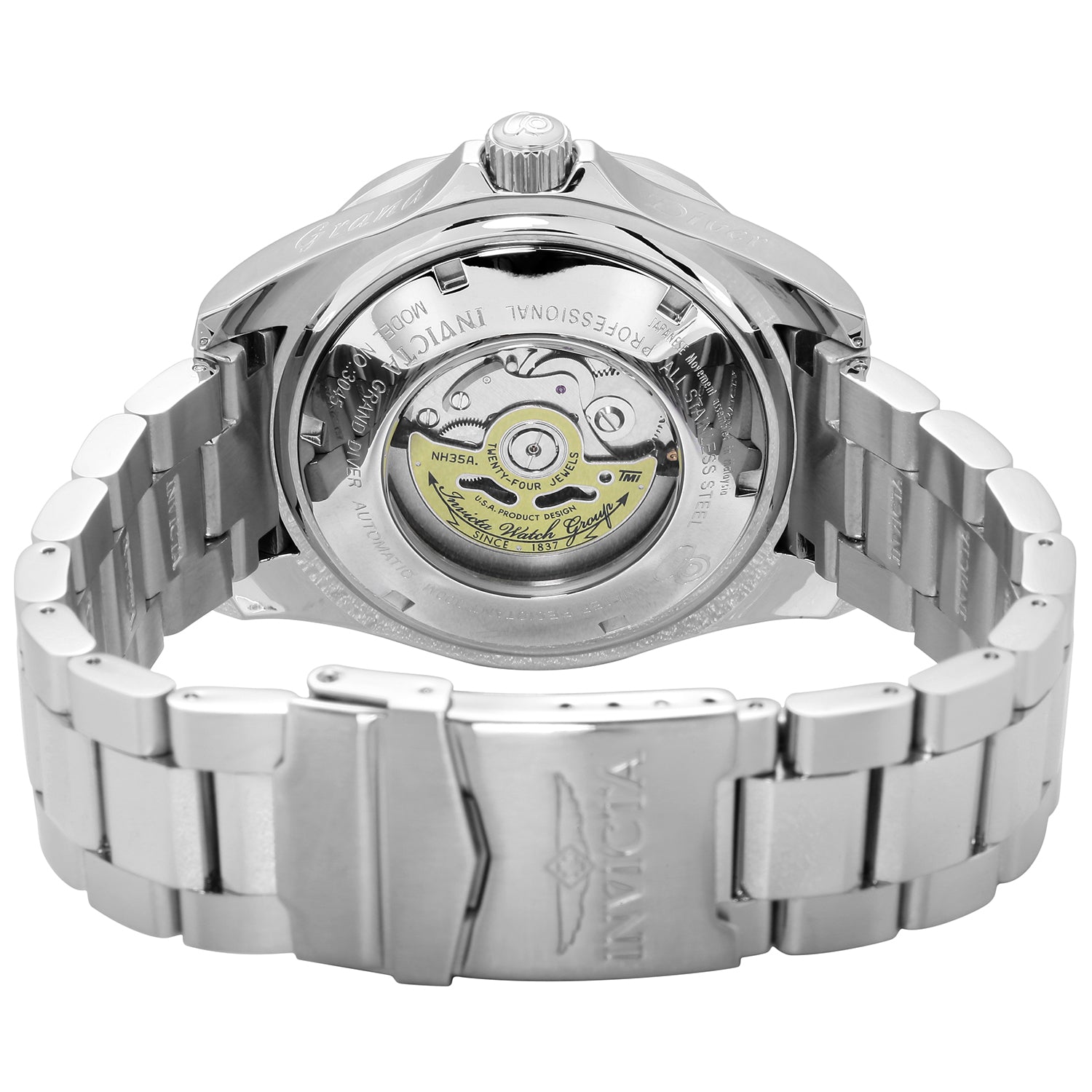 Invicta Grand Diver Deep Garrison Automatic Men's Watch - 47mm. Steel (3045)