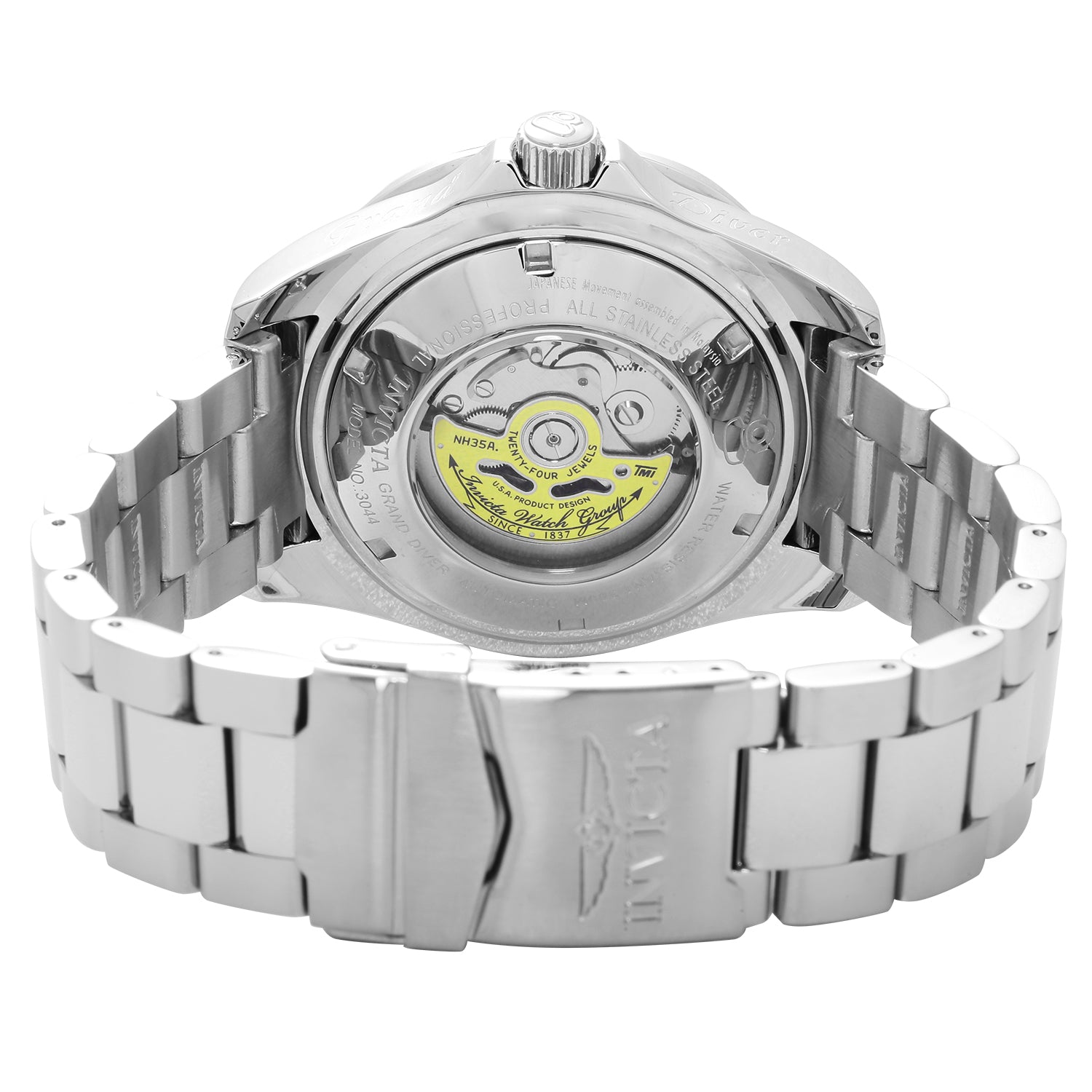 Invicta Grand Diver Deep Garrison Automatic Men's Watch - 47mm. Steel (3044)
