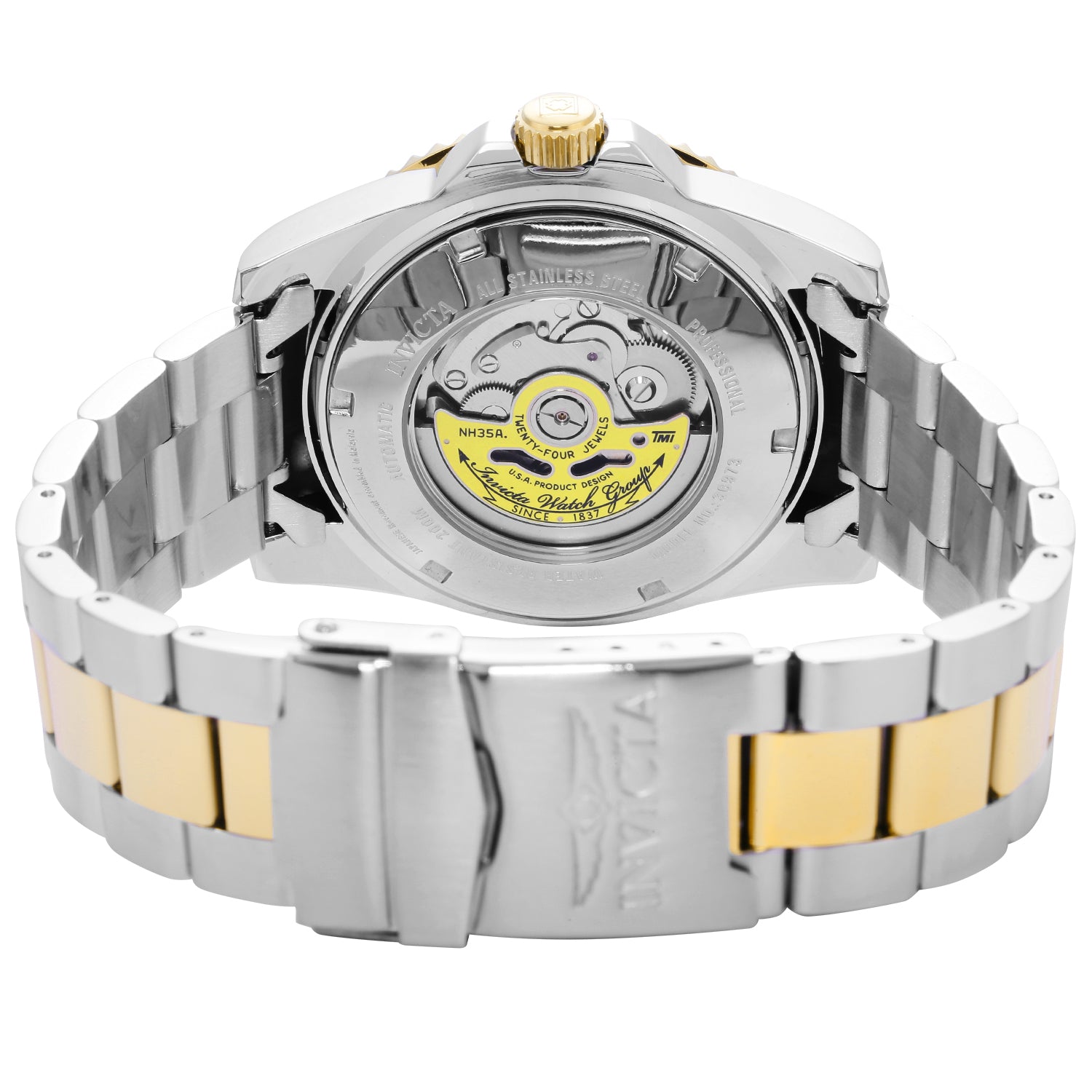 Invicta Pro Diver Harbornova Automatic Men's Watch - 44mm, Gold, Steel (36973)
