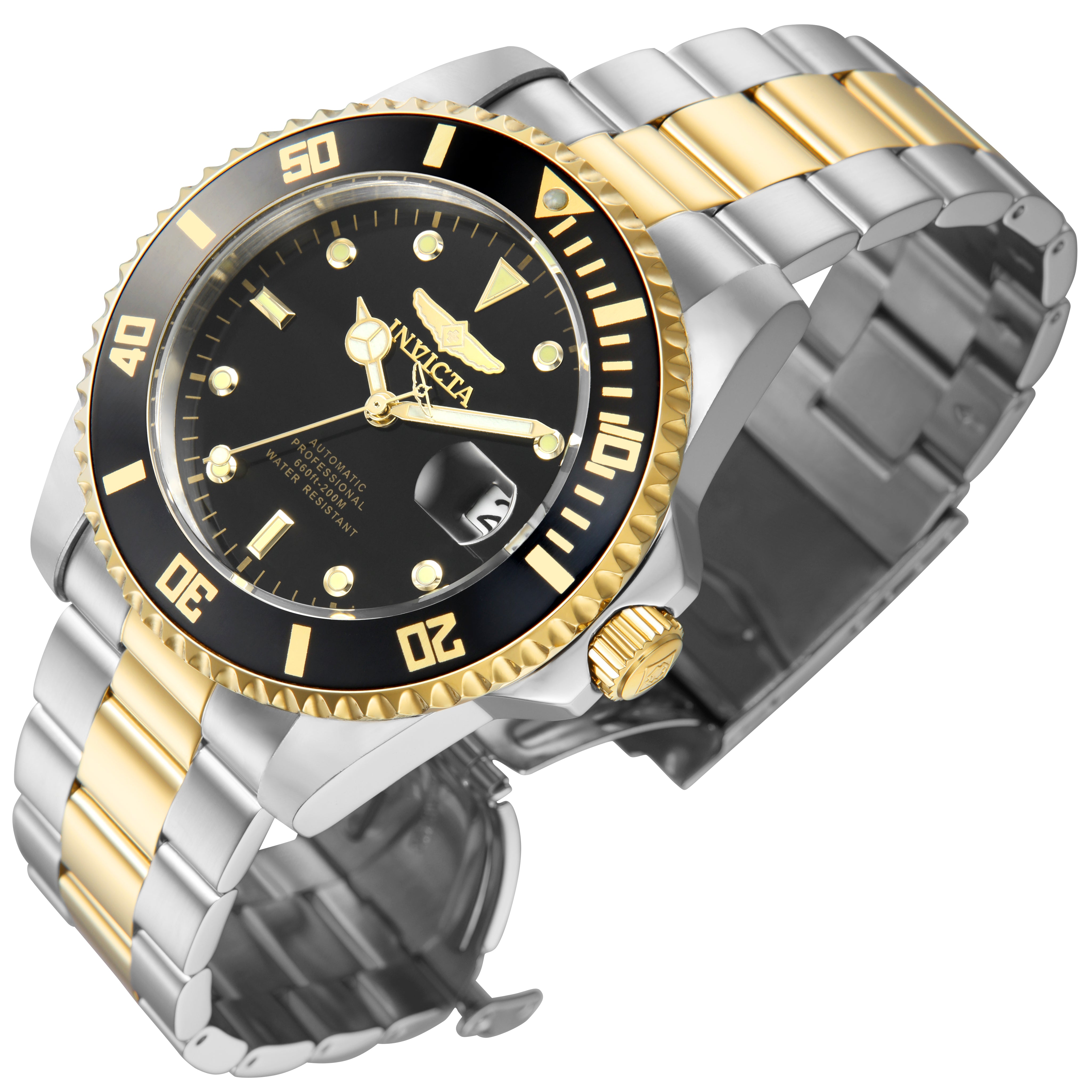 Invicta Pro Diver Harbornova Automatic Men's Watch - 44mm, Gold, Steel (36973)