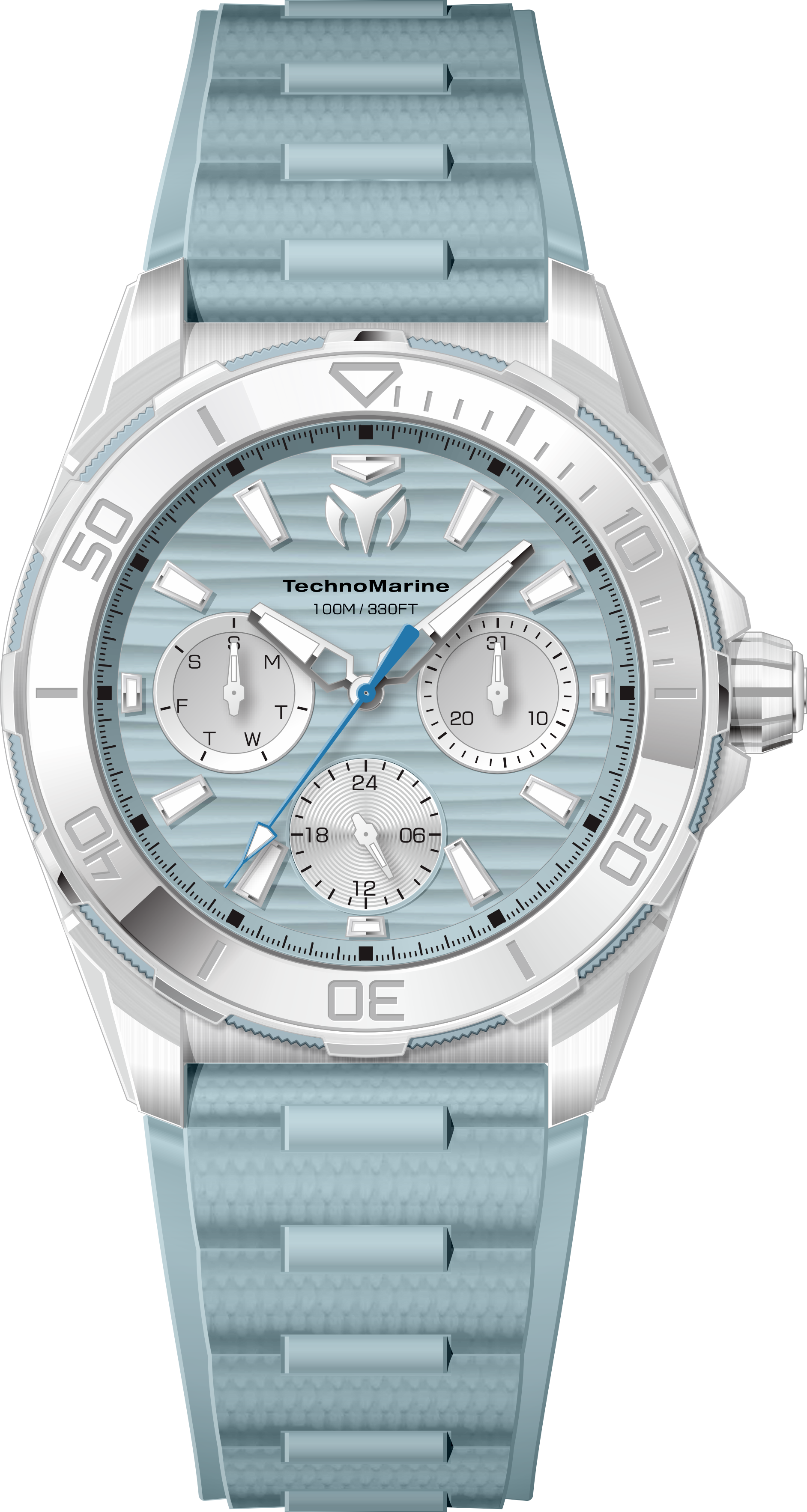 TechnoMarine Seven Seas Women's Watch - 36mm. Light Blue (TM-725038)