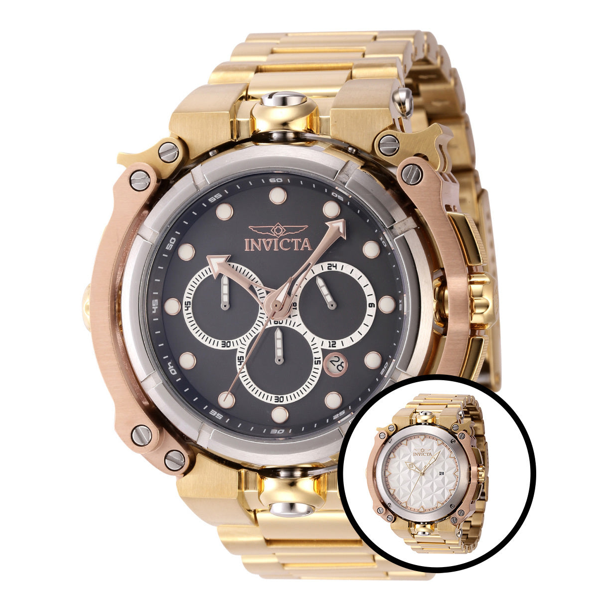 Invicta Reserve Transatlantic Men's Watch - 53mm, Gold (43940)