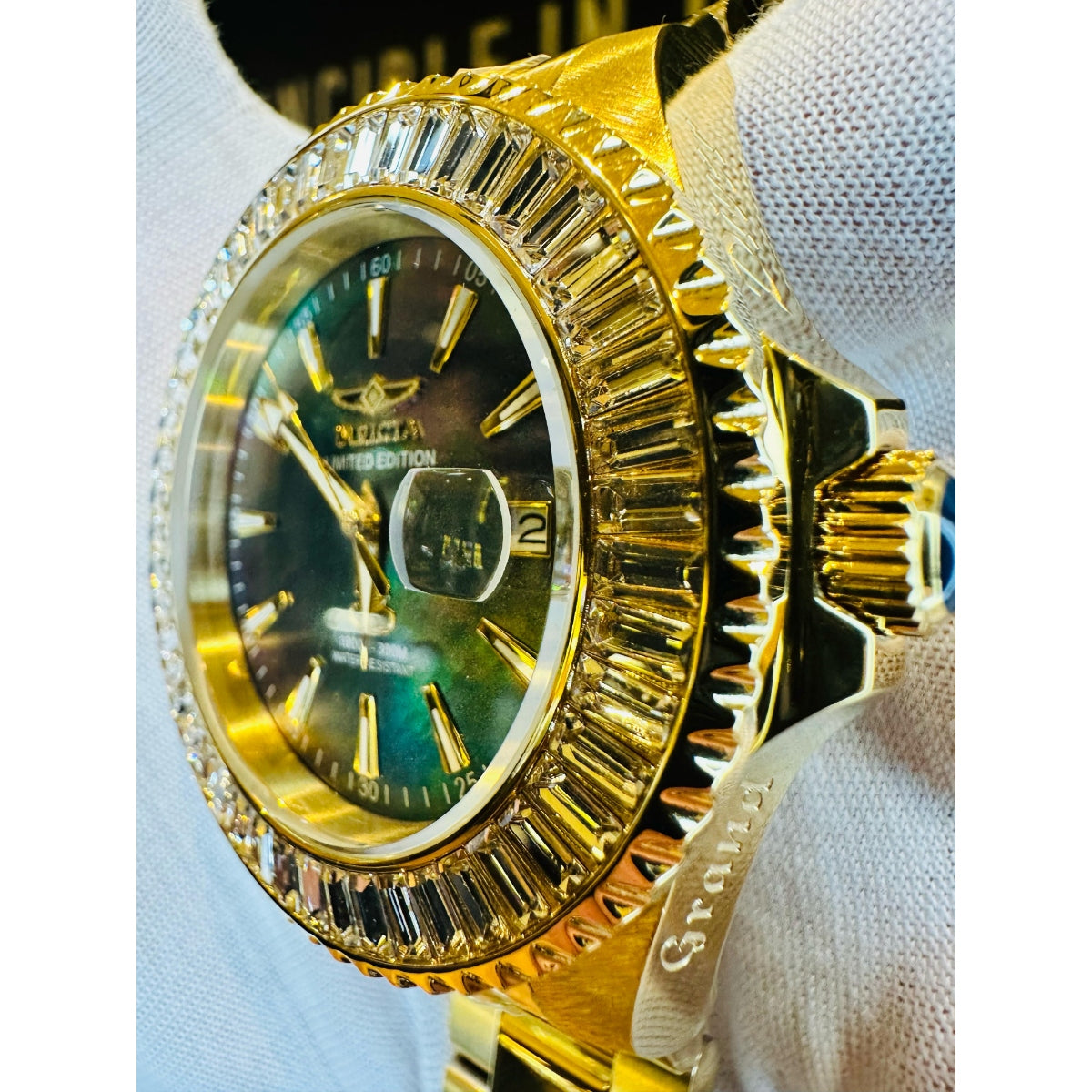Invicta Grand Diver Prismata Automatic Men's Watch w/ Mother of Pearl Dial - 47mm. Gold (44315)