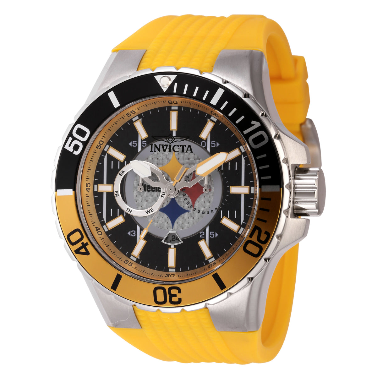 Invicta NFL Pittsburgh Steelers Men's Watch - 50mm, Yellow (45399)