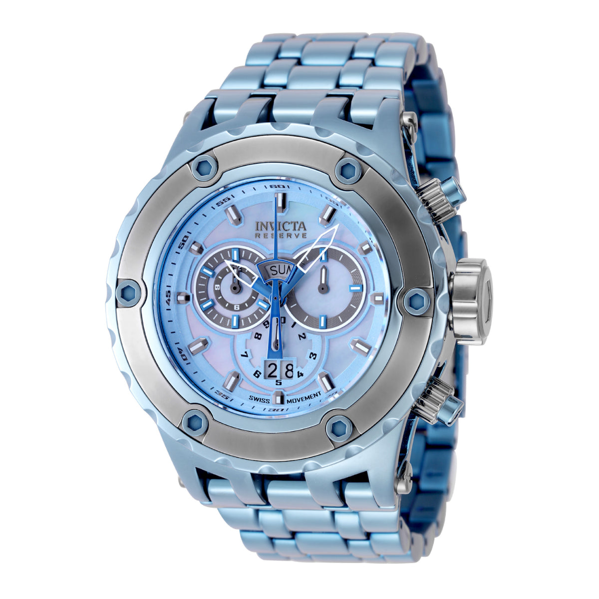Invicta Reserve Specialty Subaqua Swiss Ronda 5050.C Caliber Men's Watch w/ Mother of Pearl Dial - 52mm. Ice Blue (46002)