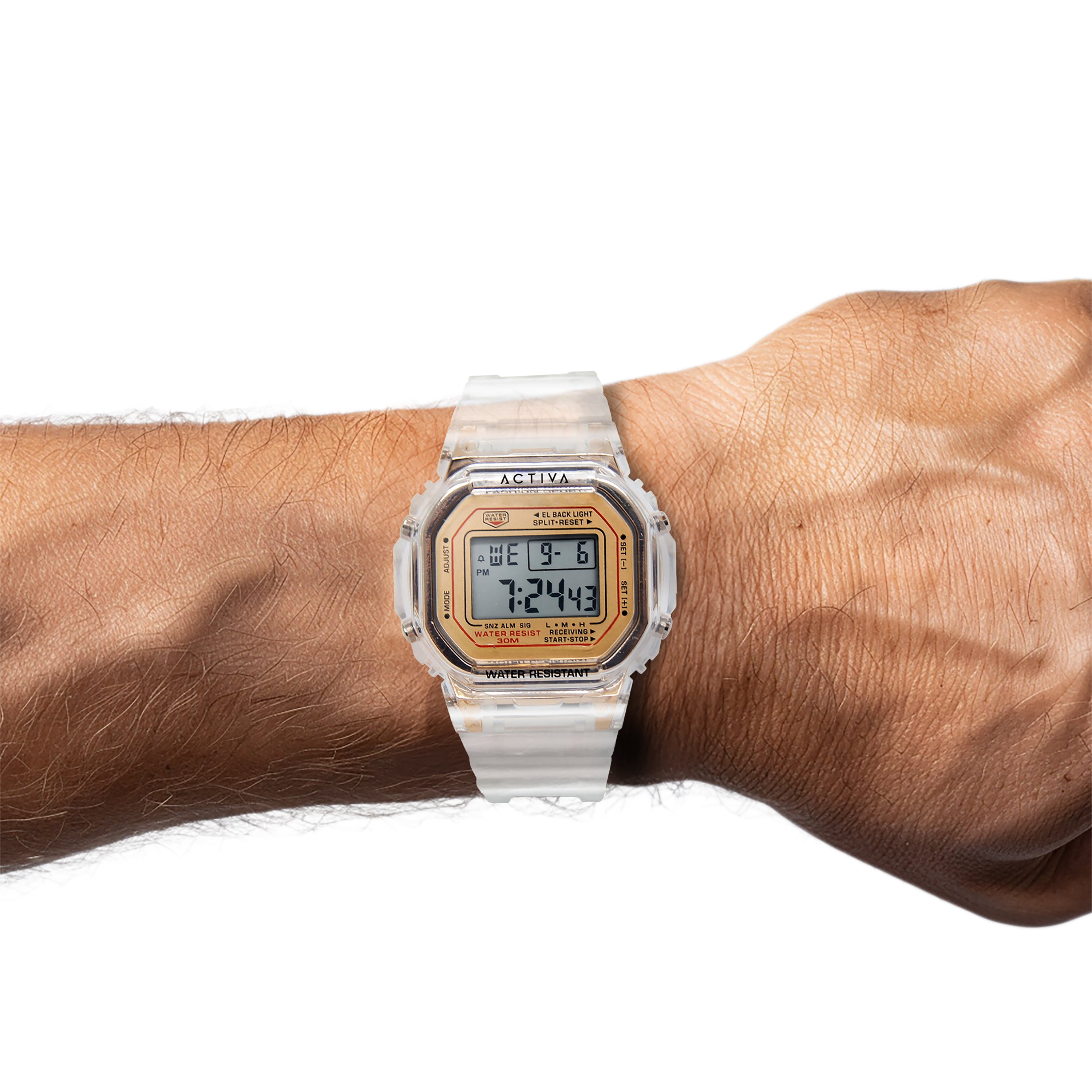 Activa Retro X Invicta Men's Digital Watch - 44.5mm. Transparent (ACW424-006)