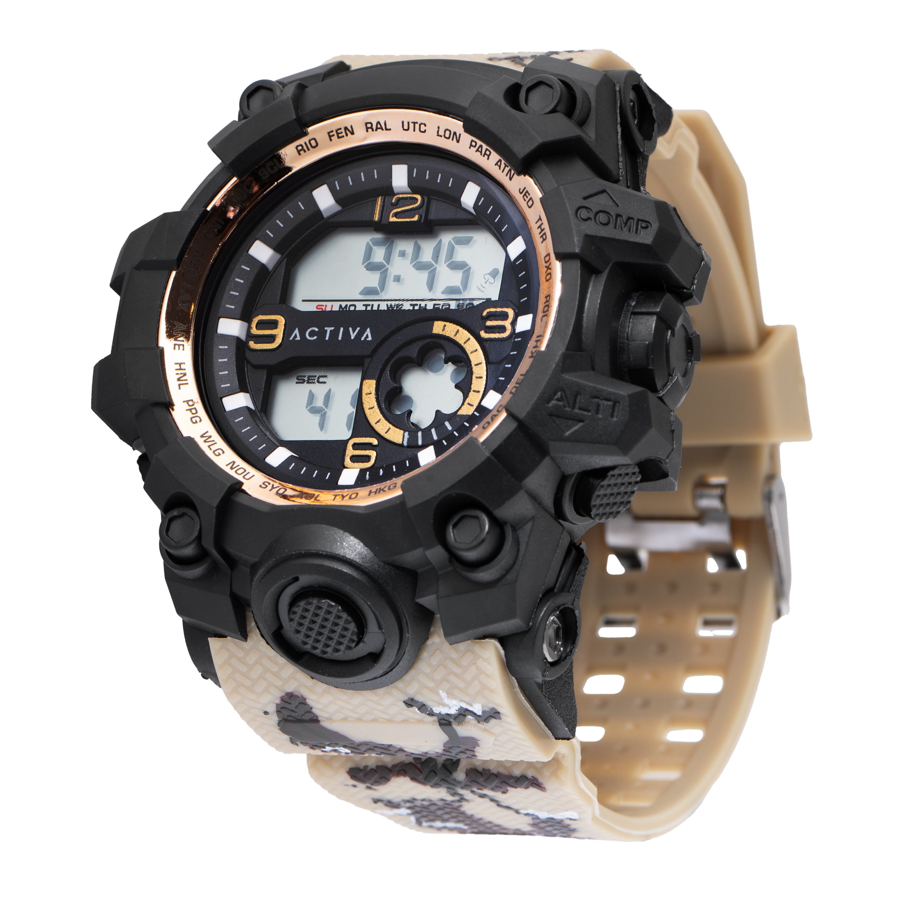 Activa Endurance X Invicta Men's Digital Watch - 54.5mm. Tan (ACW435-005)