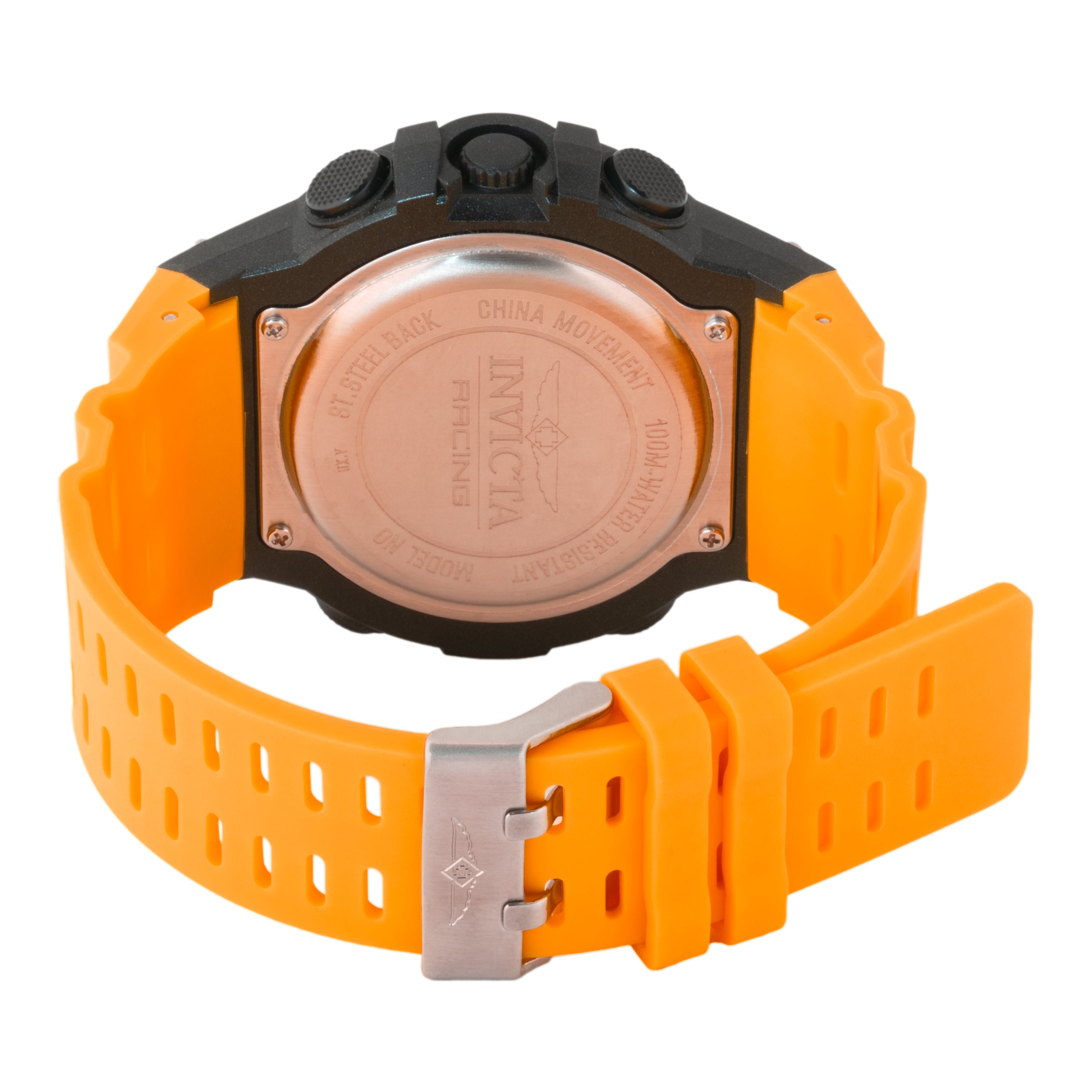 Invicta Racing Burnout Digital Men's Watch - 52mm. Orange (48050)