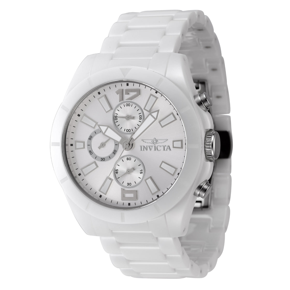 Invicta Scratch-Resistant Ceramic Men's Watch - 44.5mm, White (47331)