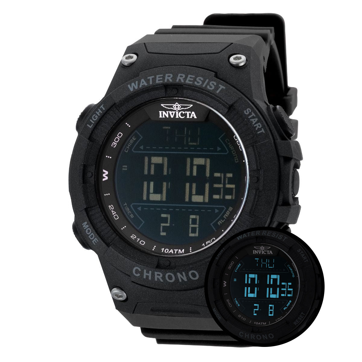 Invicta Racing Burnout Digital Men's Watch - 52mm. Black (47523)