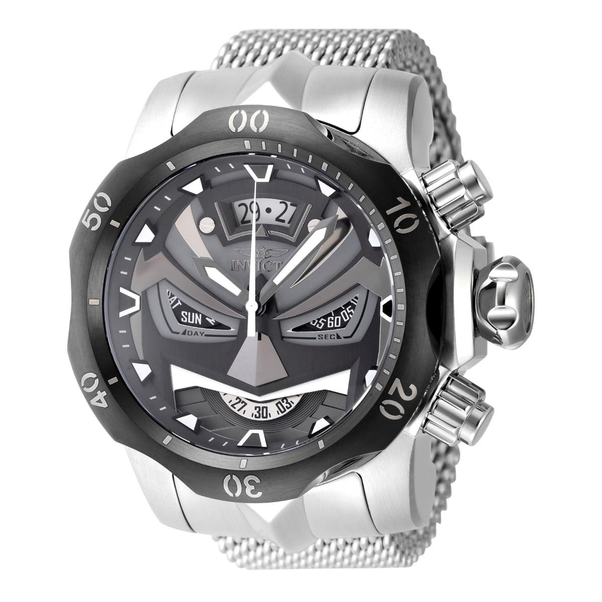 Invicta Men's 48169 Venom Quartz Multifunction Gunmetal, Black Dial Watch (ZG-48169)