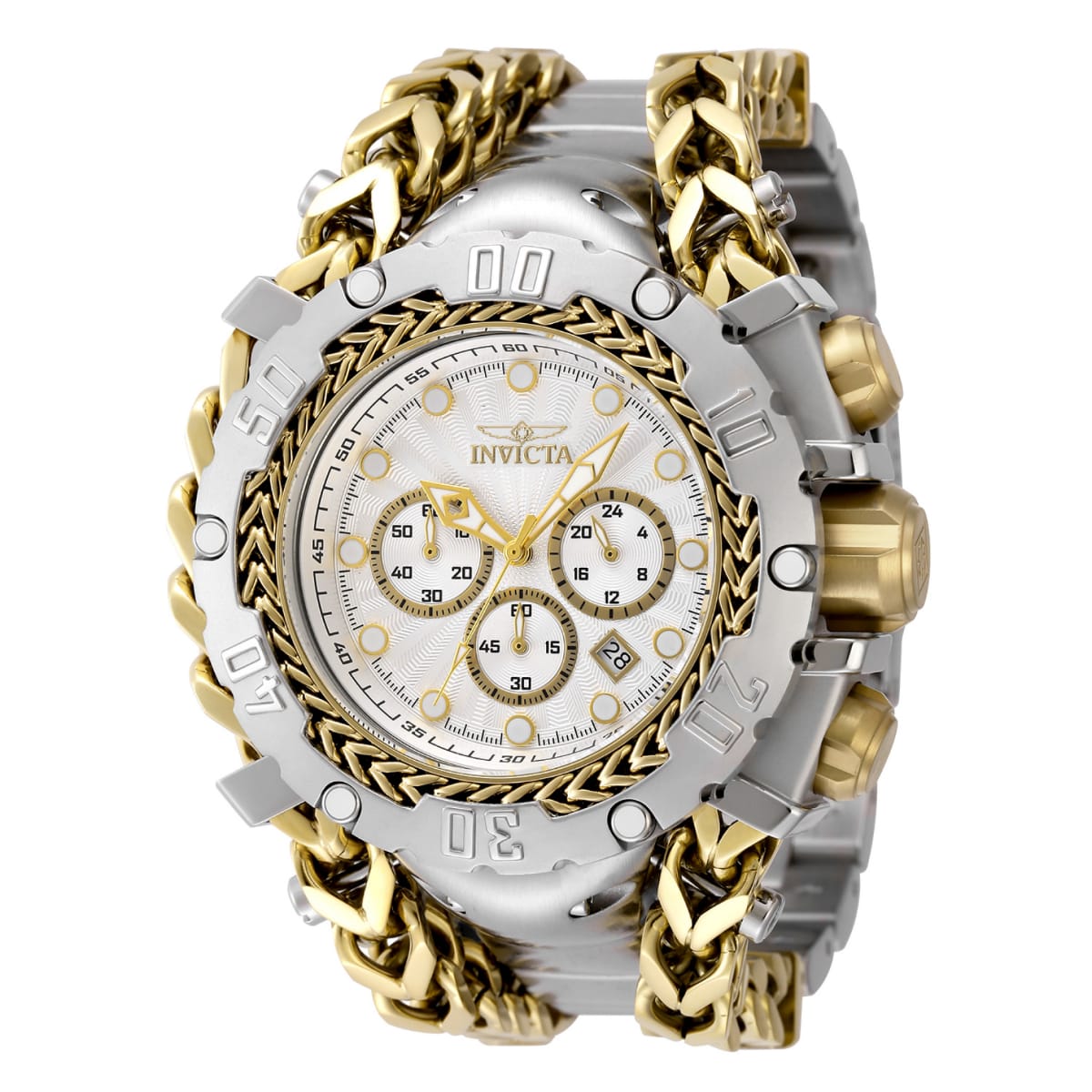 Open Box Invicta Gladiator Men's Watch - 58.3mm, Gold, Steel (AIC-48189)