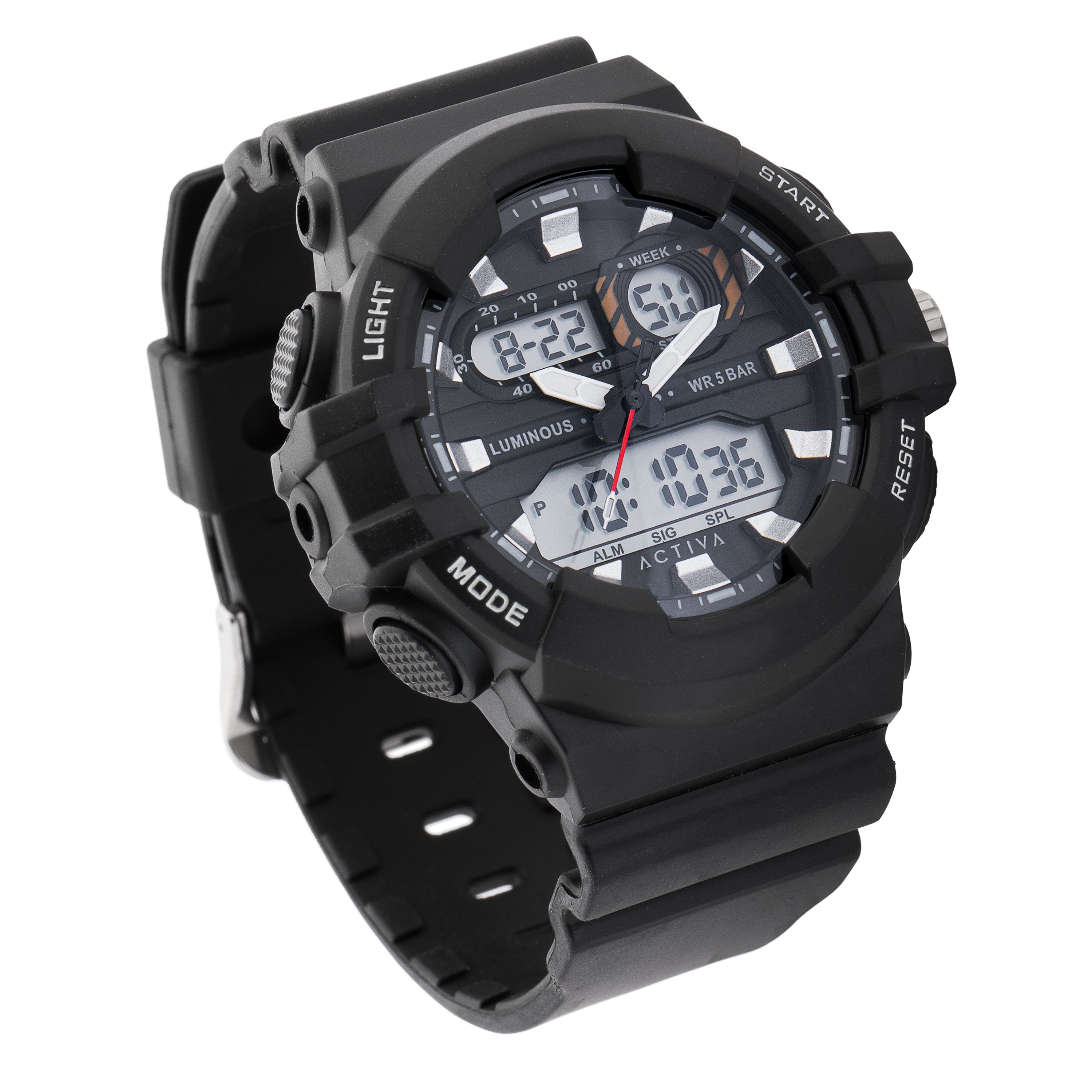 Activa Pixel X Invicta Digital Men's Watch - 50mm. Black (ACW496-001)