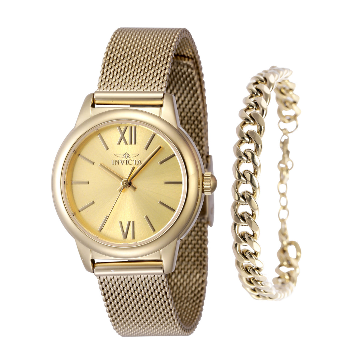 Invicta Angel Women's Watch - 30mm, Gold With Bracelet Set (48250)