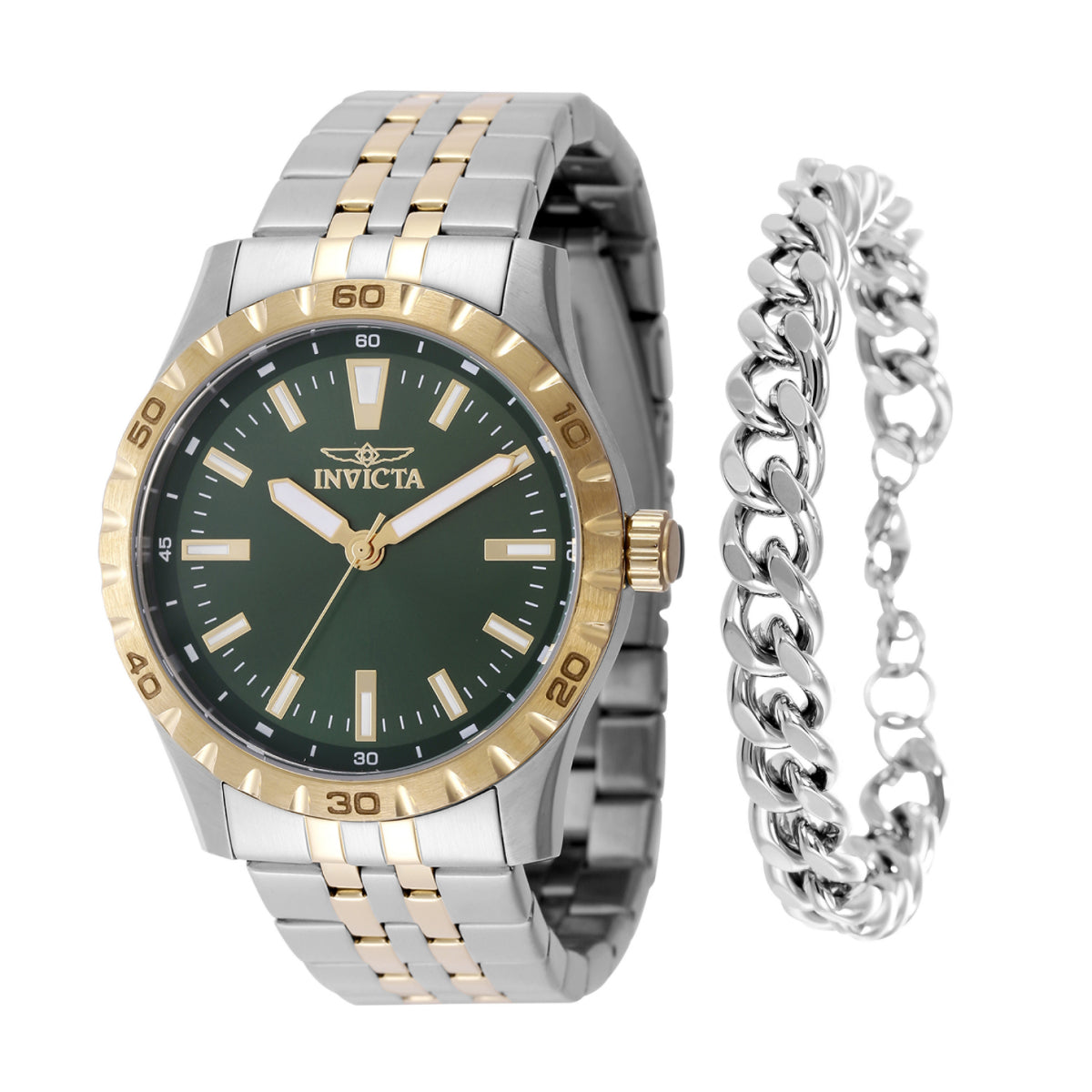Invicta Specialty Luvenza Men's Watch - 42mm, Gold, Steel With Bracelet Set (48282)