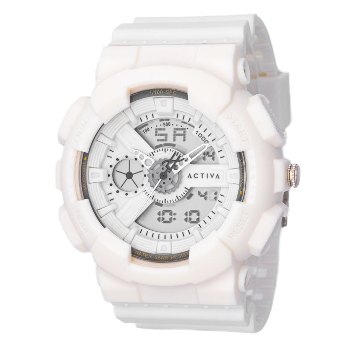 Activa Pixel X Invicta Digital Men's Watch - 50mm. White (ACW498-009)