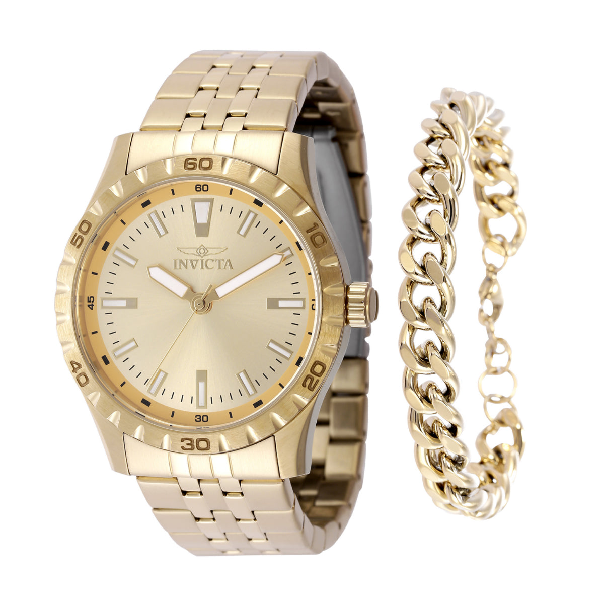 Invicta Specialty Luvenza Men's Watch - 42mm, Gold With Bracelet Set (48283)